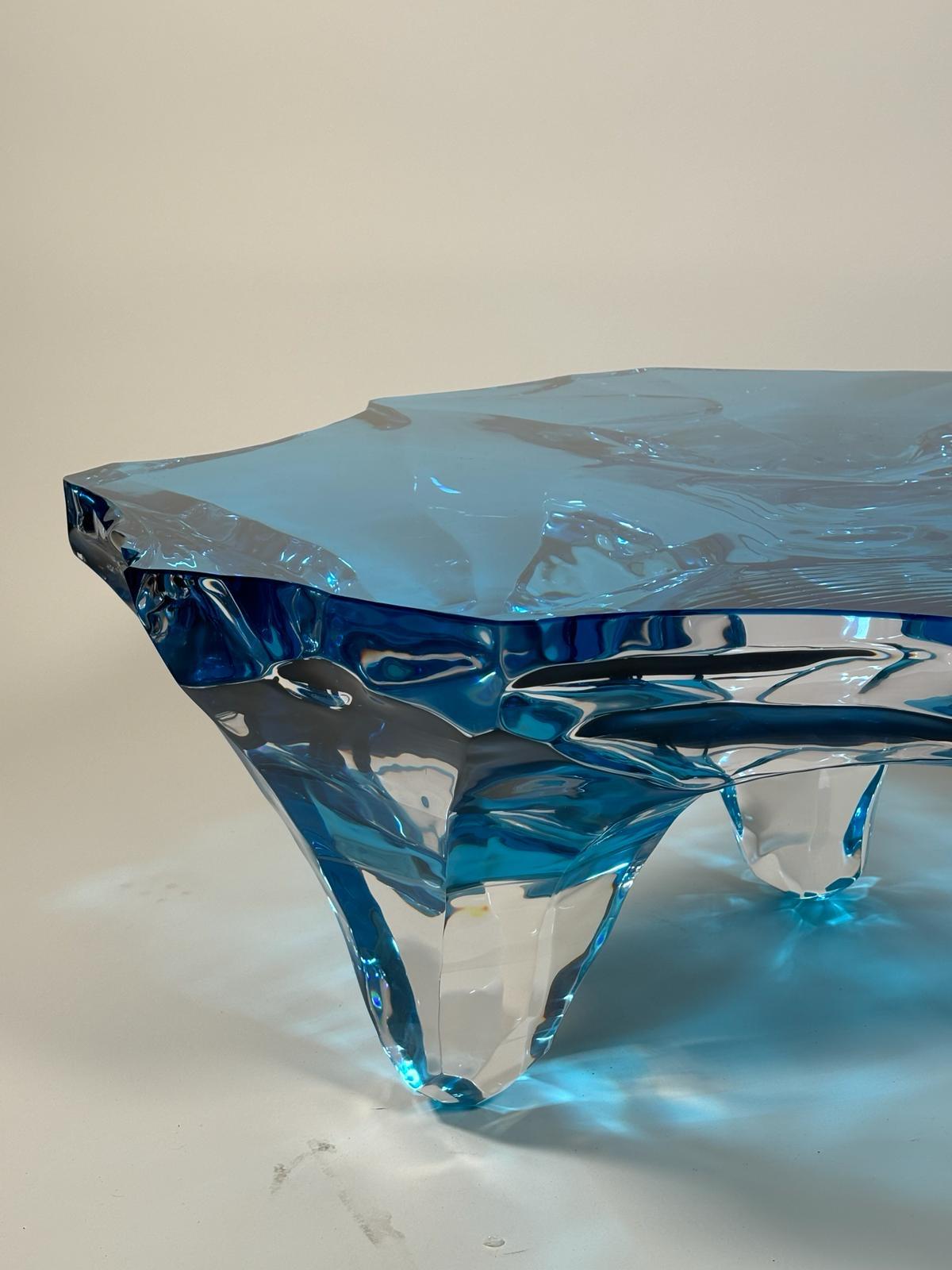 Plexiglass Coffee Table Glacialis Model by Marco Pettinari for Superego Editions, Italy For Sale