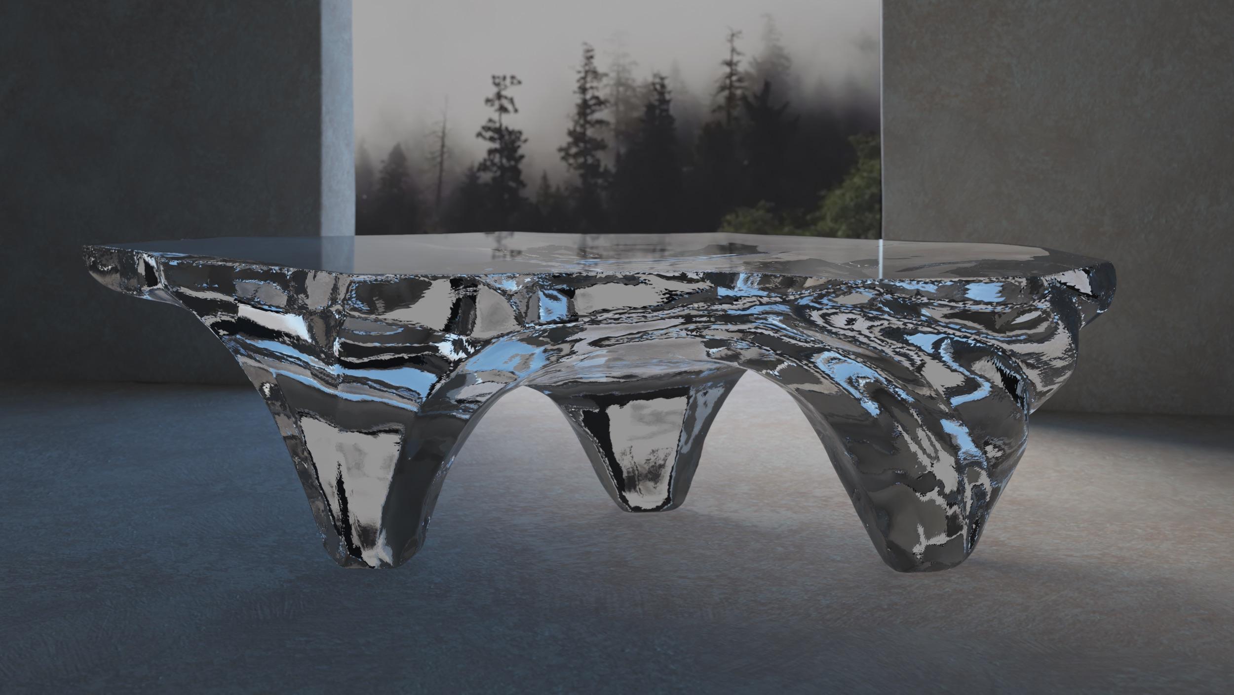 Coffee Table Glacialis Model by Marco Pettinari for Superego Editions, Italy For Sale 2