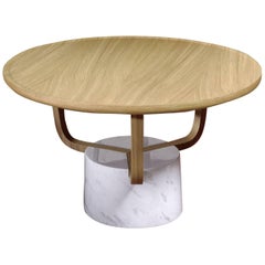 Coffee Table Gretel Indoor in Light Oak and Carrara Marble