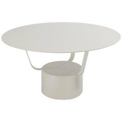 Coffee Table Gretel Outdoor in White Metal and Moleanos Marble
