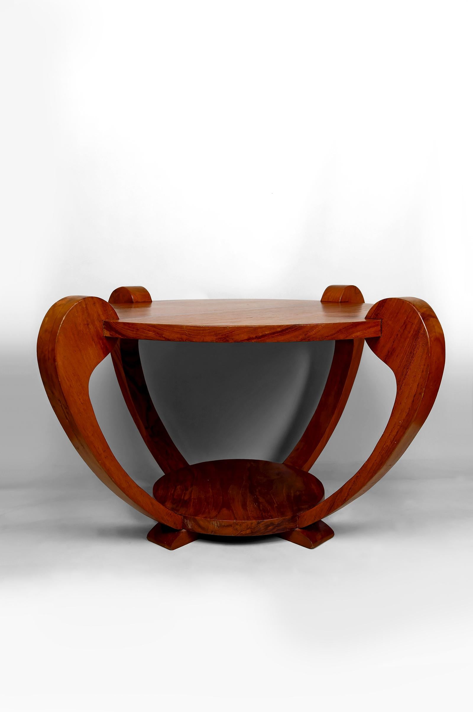 Coffee Table / Gueridon, Colonial Art Deco, In the Style of Michel Dufet, 1930's For Sale 3