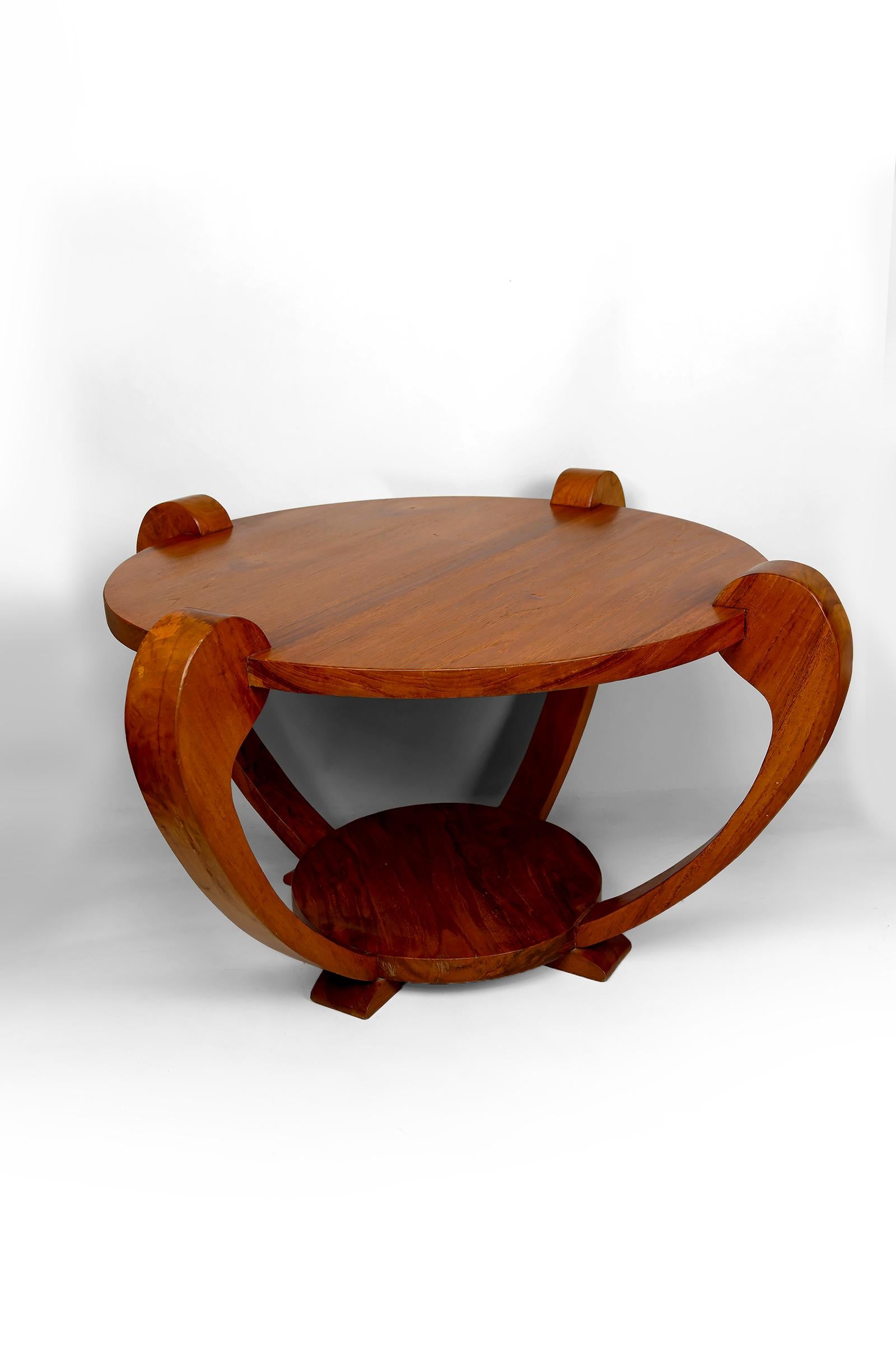 French Coffee Table / Gueridon, Colonial Art Deco, In the Style of Michel Dufet, 1930's For Sale