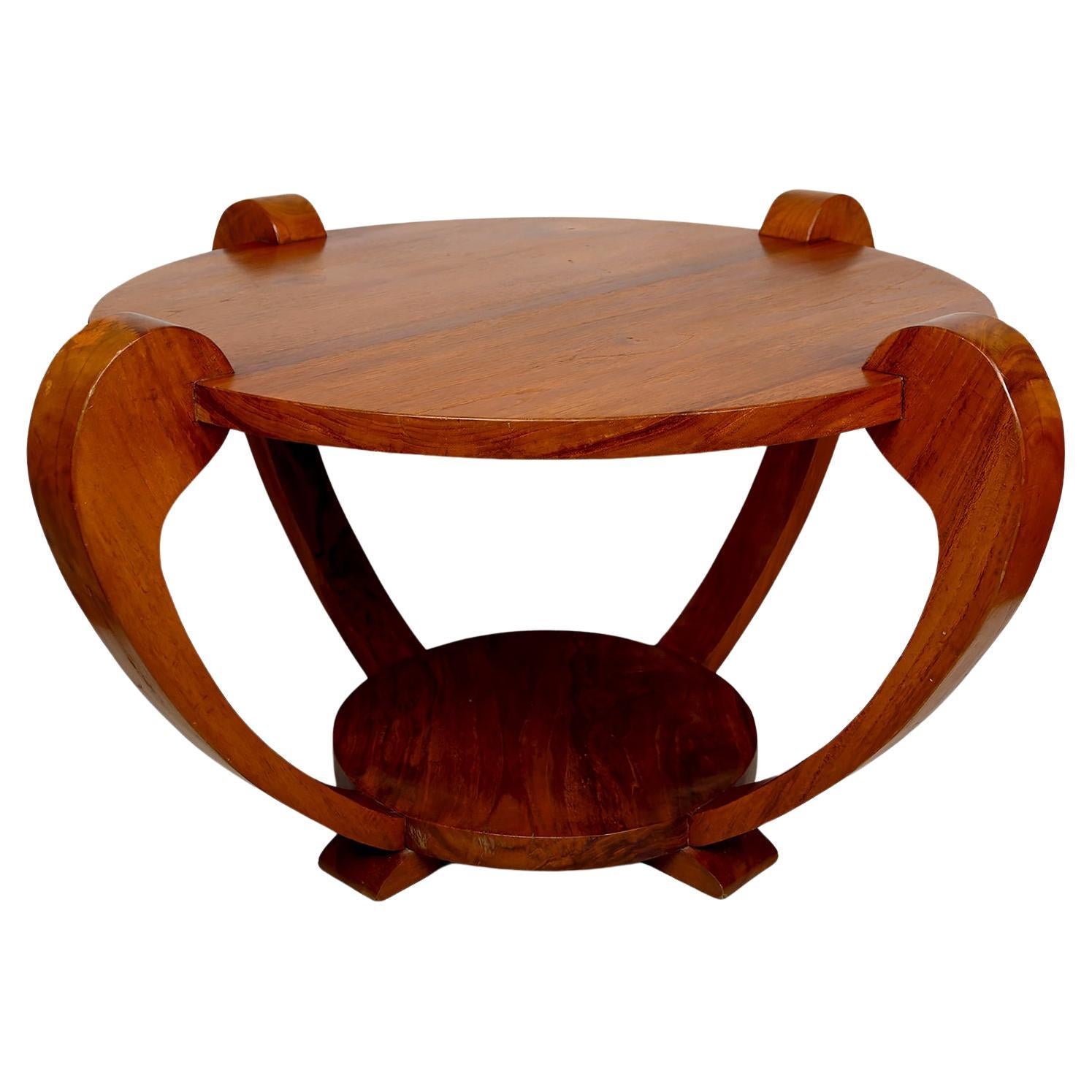Coffee Table / Gueridon, Colonial Art Deco, In the Style of Michel Dufet, 1930's For Sale