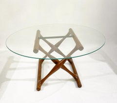 Table basse " Guldhøj " par Poul Hundevad, Danemark, années 1950