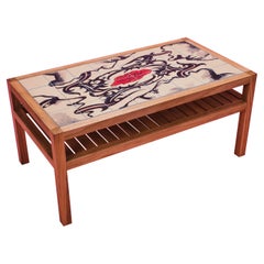 Coffee Table, Hand Painted Tiles, Ruth Angel Edwards Limited Artist Edition