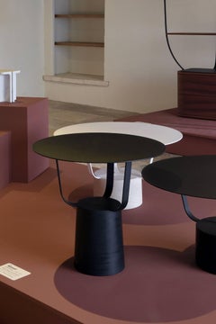 Coffee Table Hansel Outdoor in Anthracite Steel and Slate