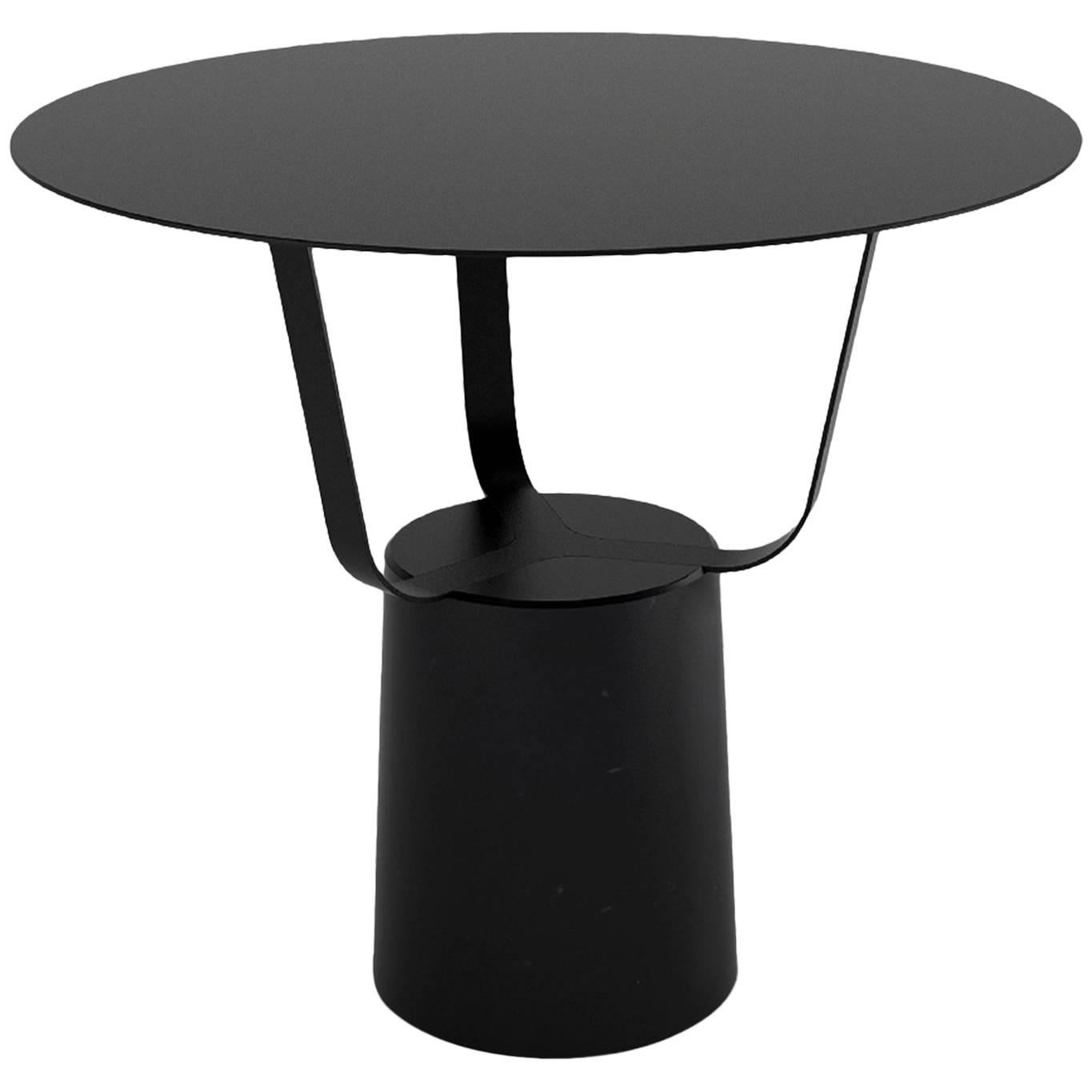 Coffee Table Hansel Outdoor in Anthracite Steel and Slate For Sale