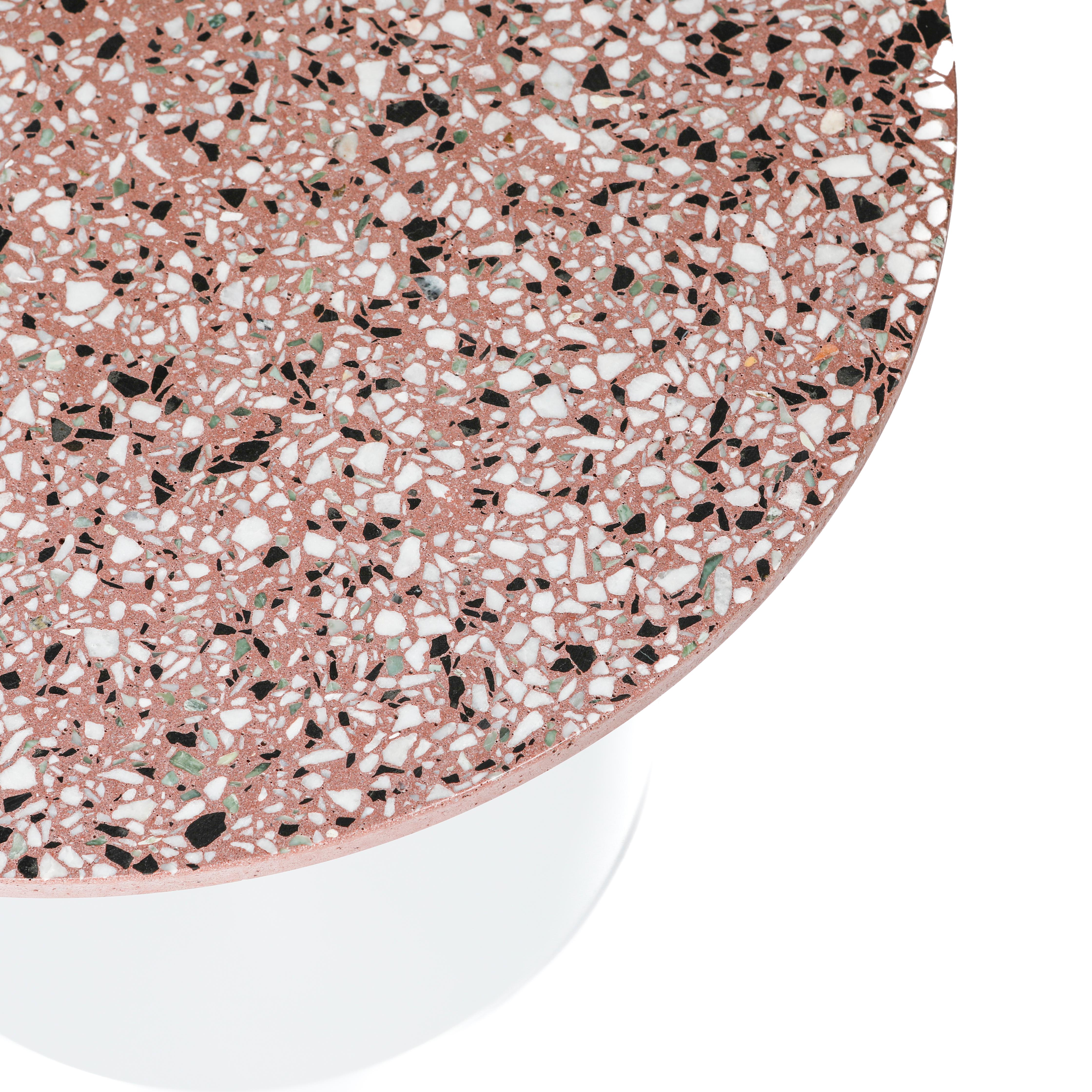 Acier Table basse 'I' en terrazzo noir en vente