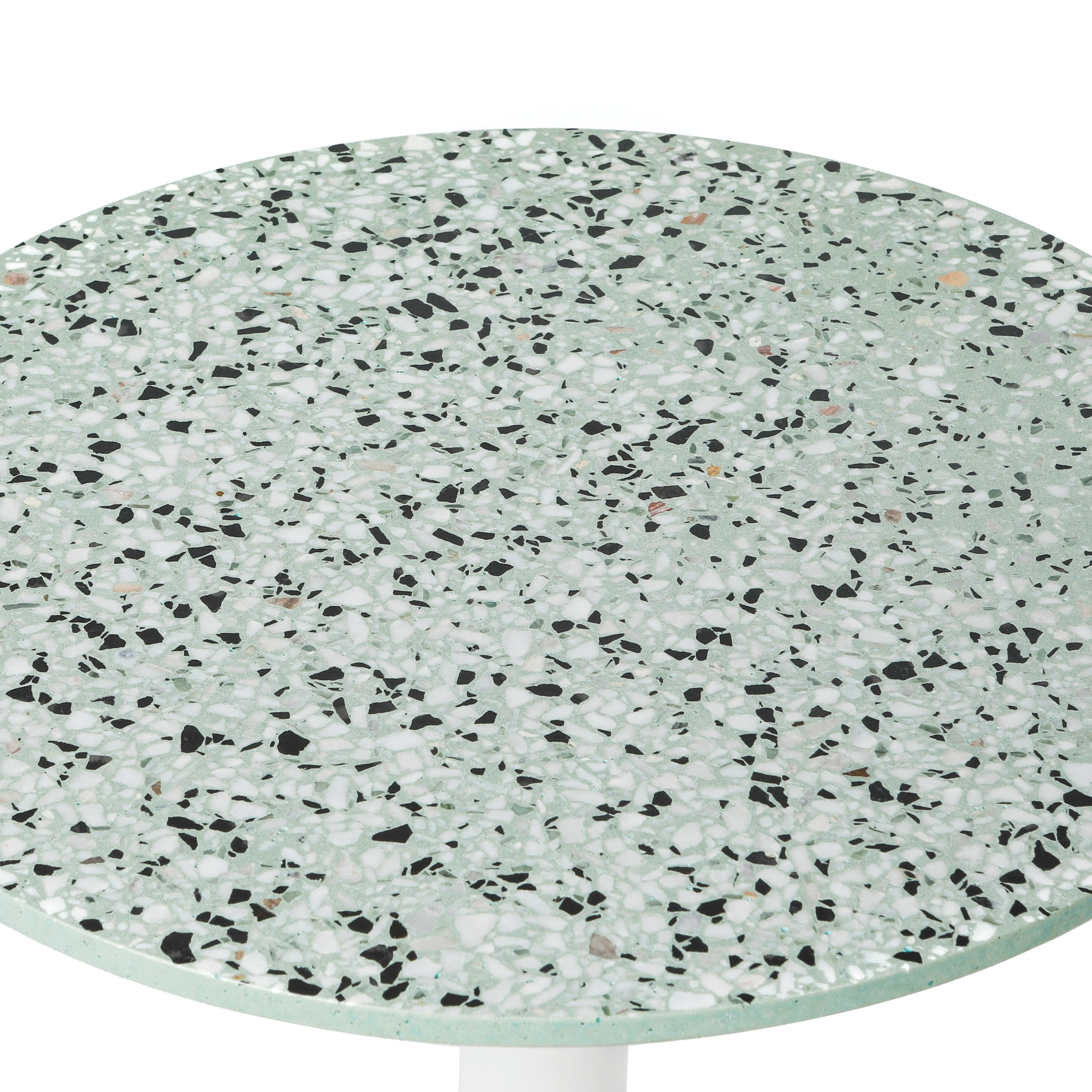 Table basse 'I' en terrazzo noir en vente 2