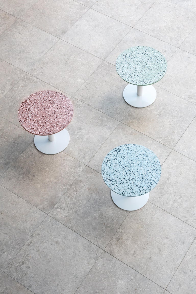 Chinese Coffee Table 'I' in Red Terrazzo For Sale