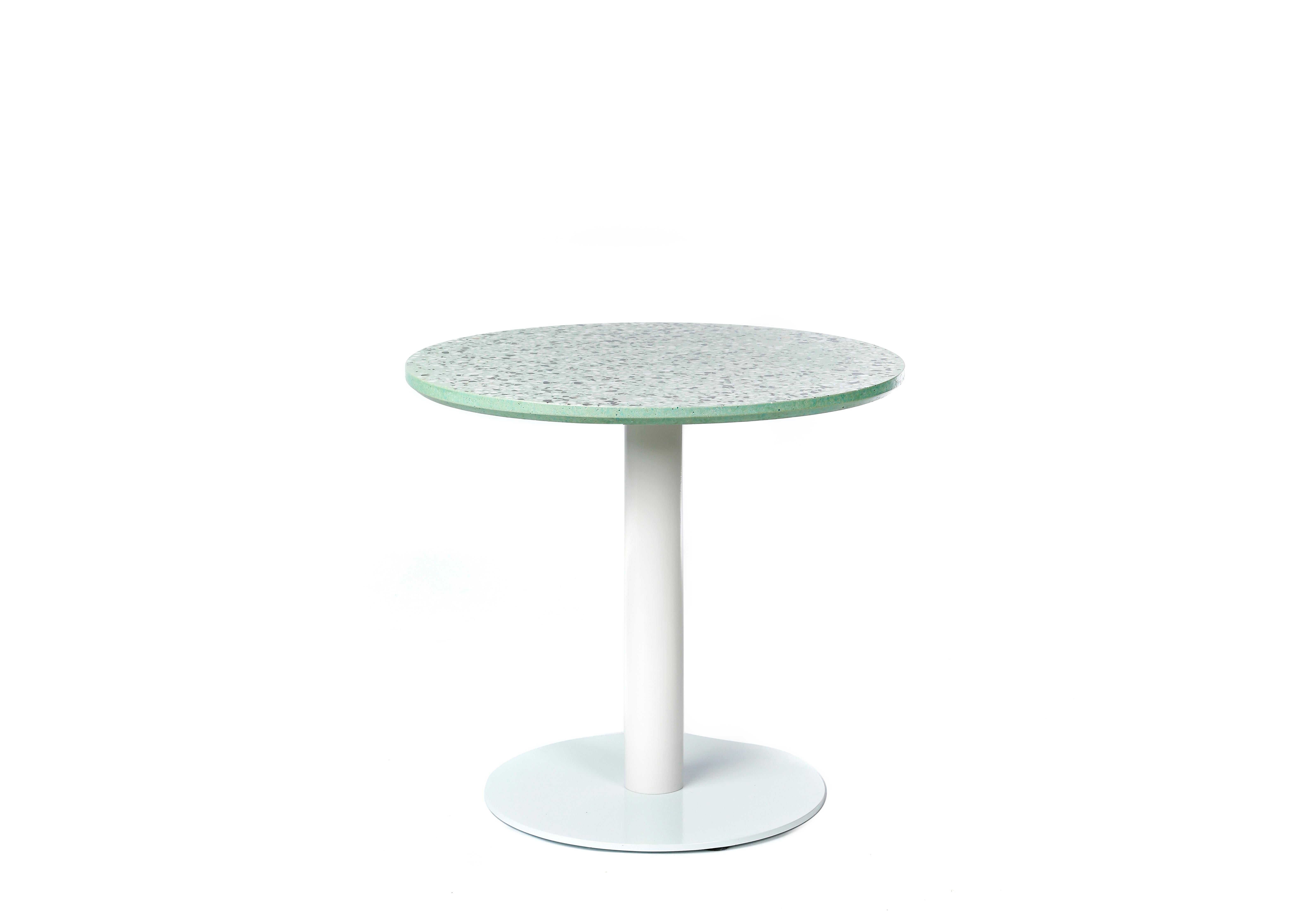 Couchtisch 'I' aus himmelblauem Terrazzo im Angebot 4