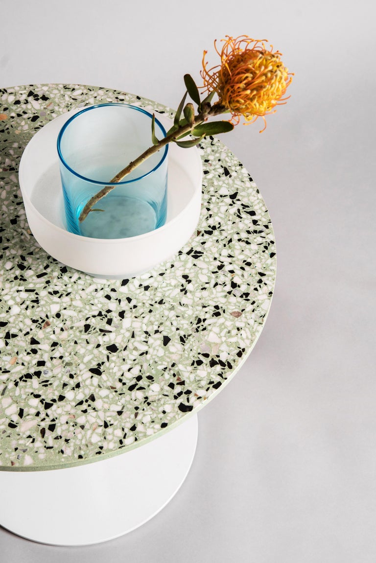 Coffee Table 'I' in White Terrazzo For Sale 3