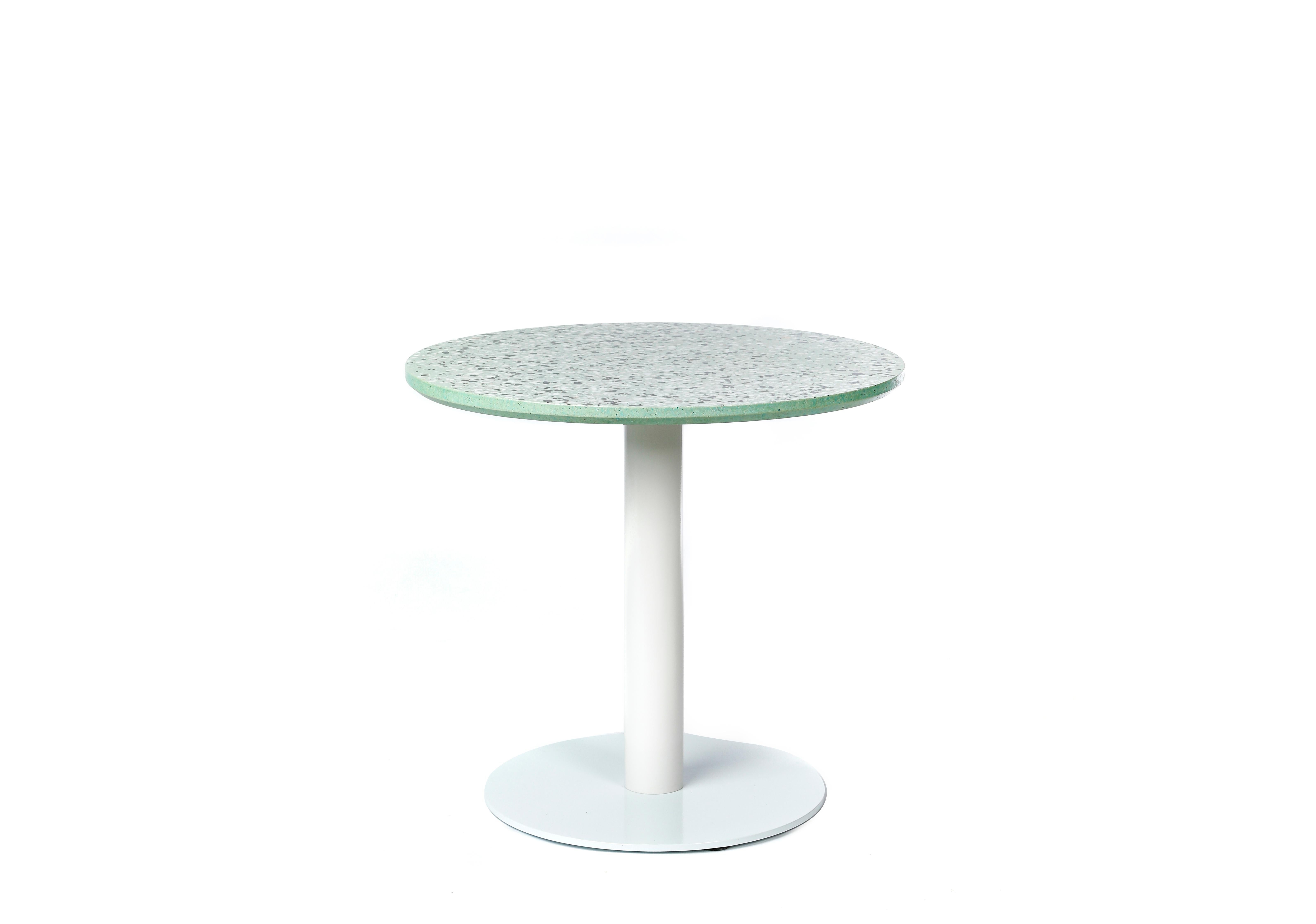 Contemporary Coffee Table 'I' in White Terrazzo For Sale