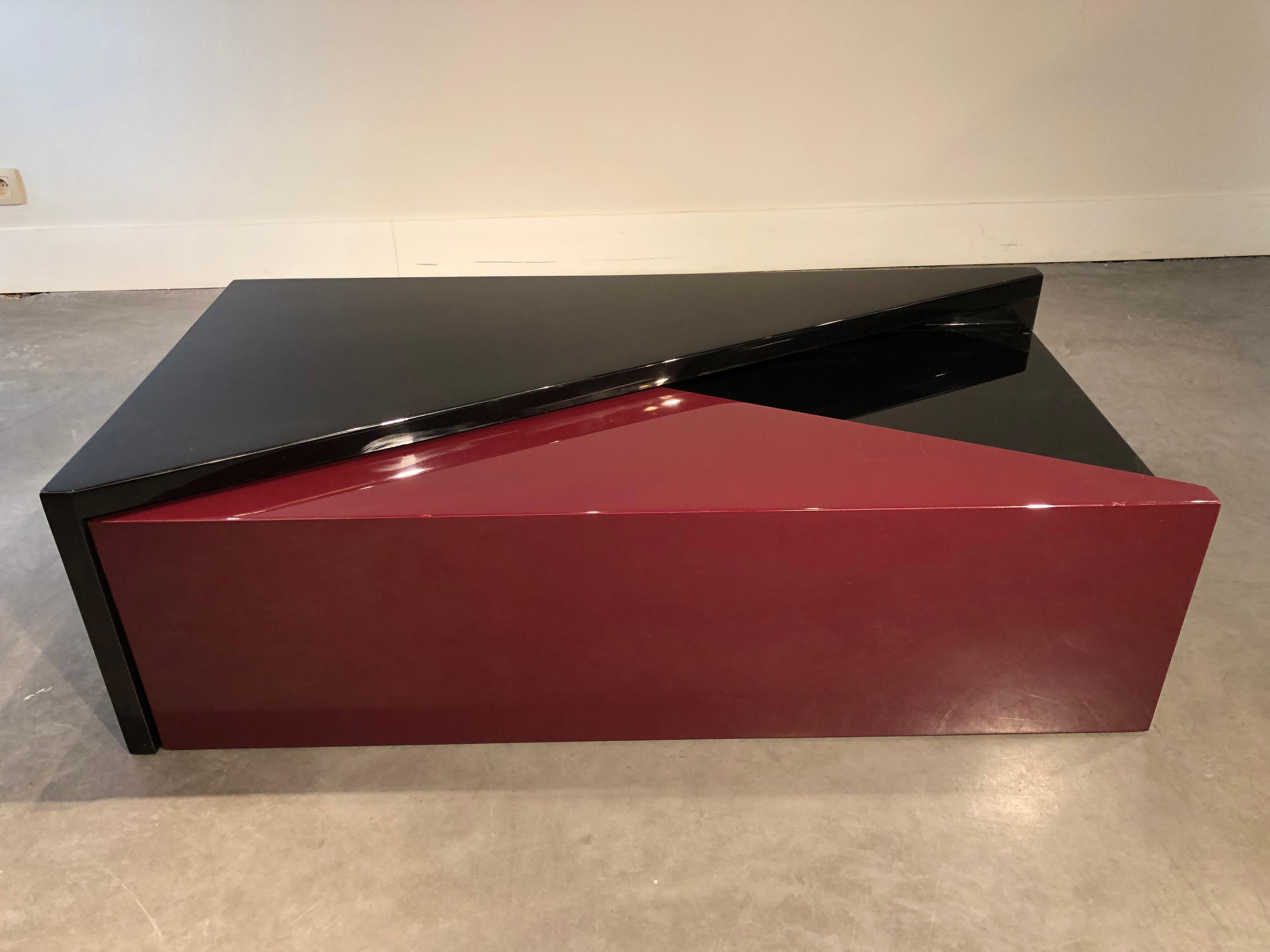 Coffee Table in 3 Different Parts by Pierre Cardin and Francesco Bocola For Sale 1