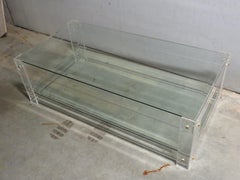 Coffee Table in Acrylic and Glass, Style Charles Hollis Jones