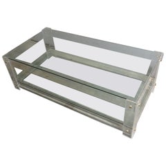 Coffee Table in Acrylic and Glass, Style Charles Hollis Jones