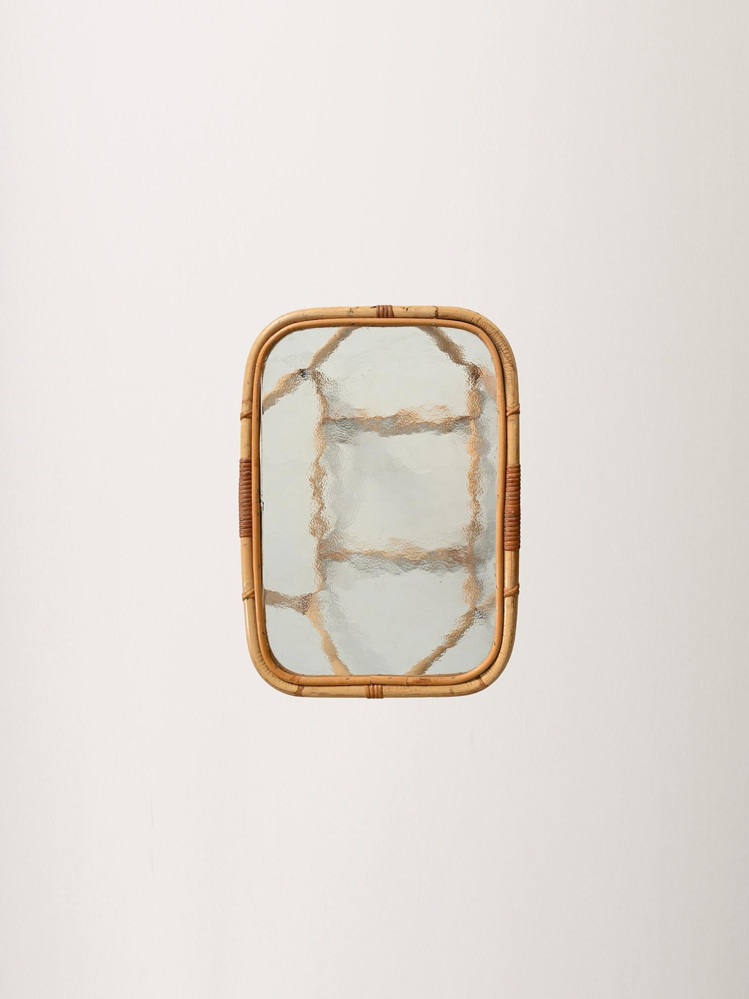 Table basse en bambou avec vetro opaco en vente 1