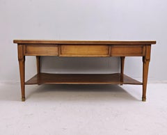 Antique Coffee Table in Birch, Louis XVI Style, Circa 1940, France