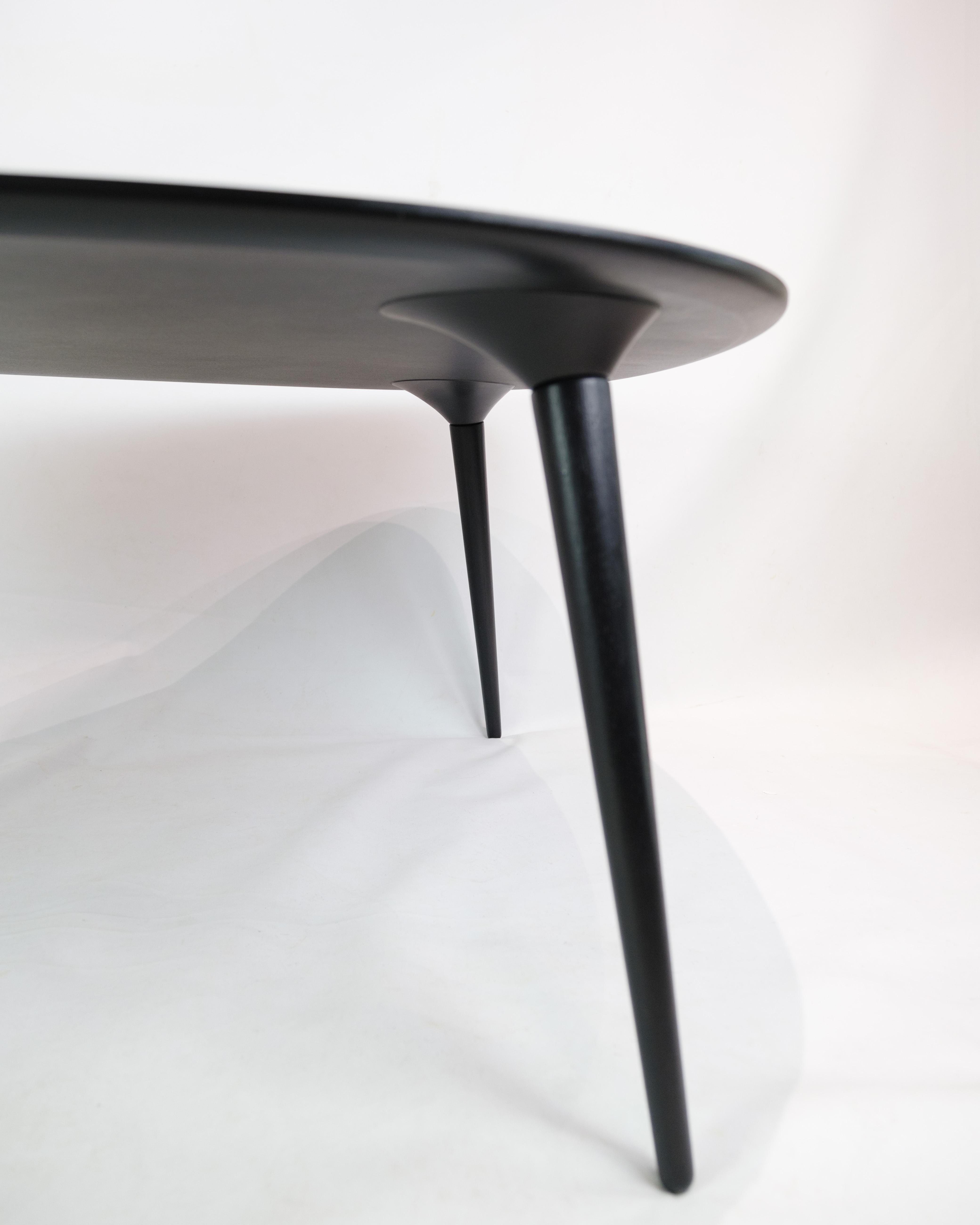Coffee table In Black Laminate With Oak legs, Made By Fredericia Furniture 2