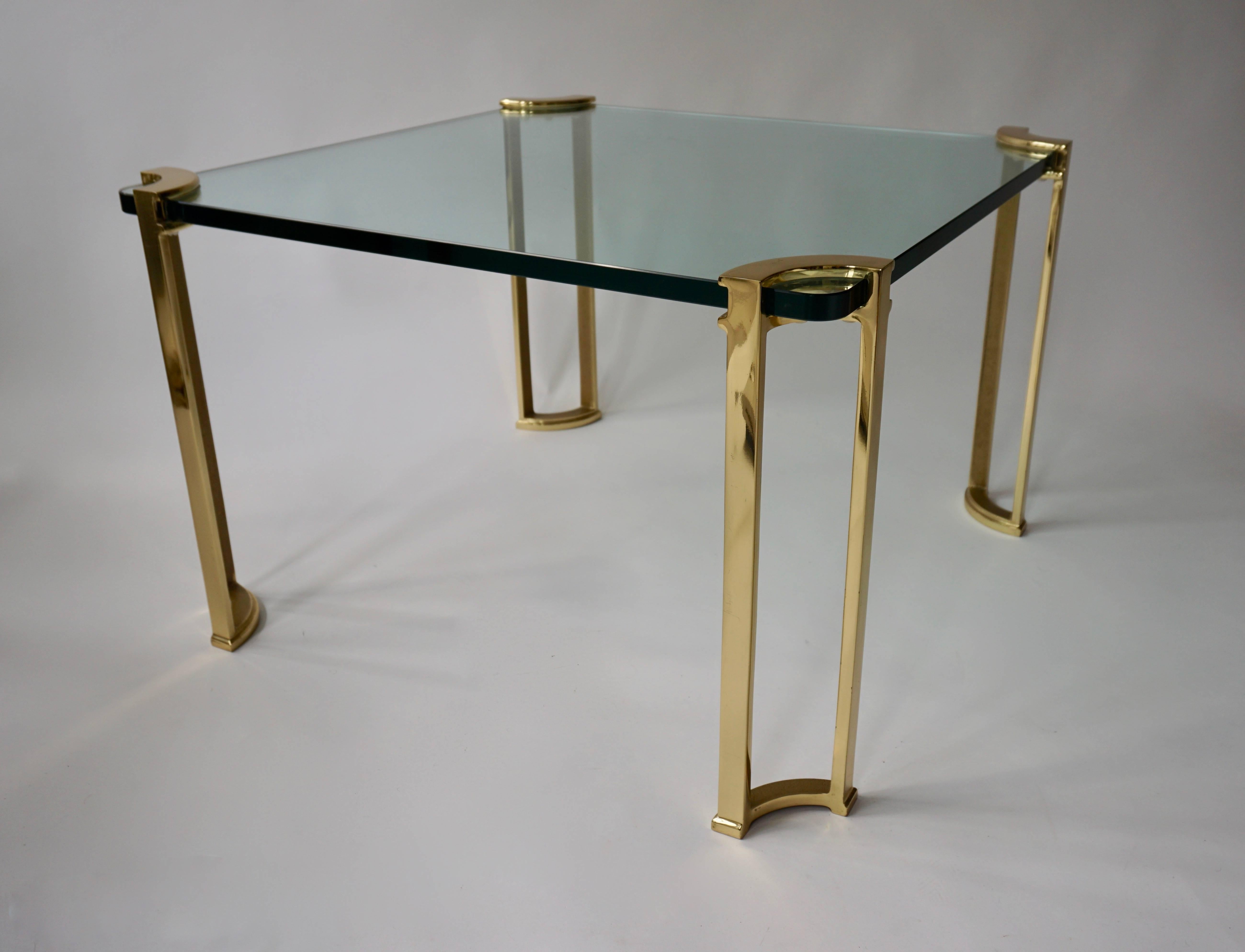 Mid-Century Modern Coffee Table in Bronze and Glass