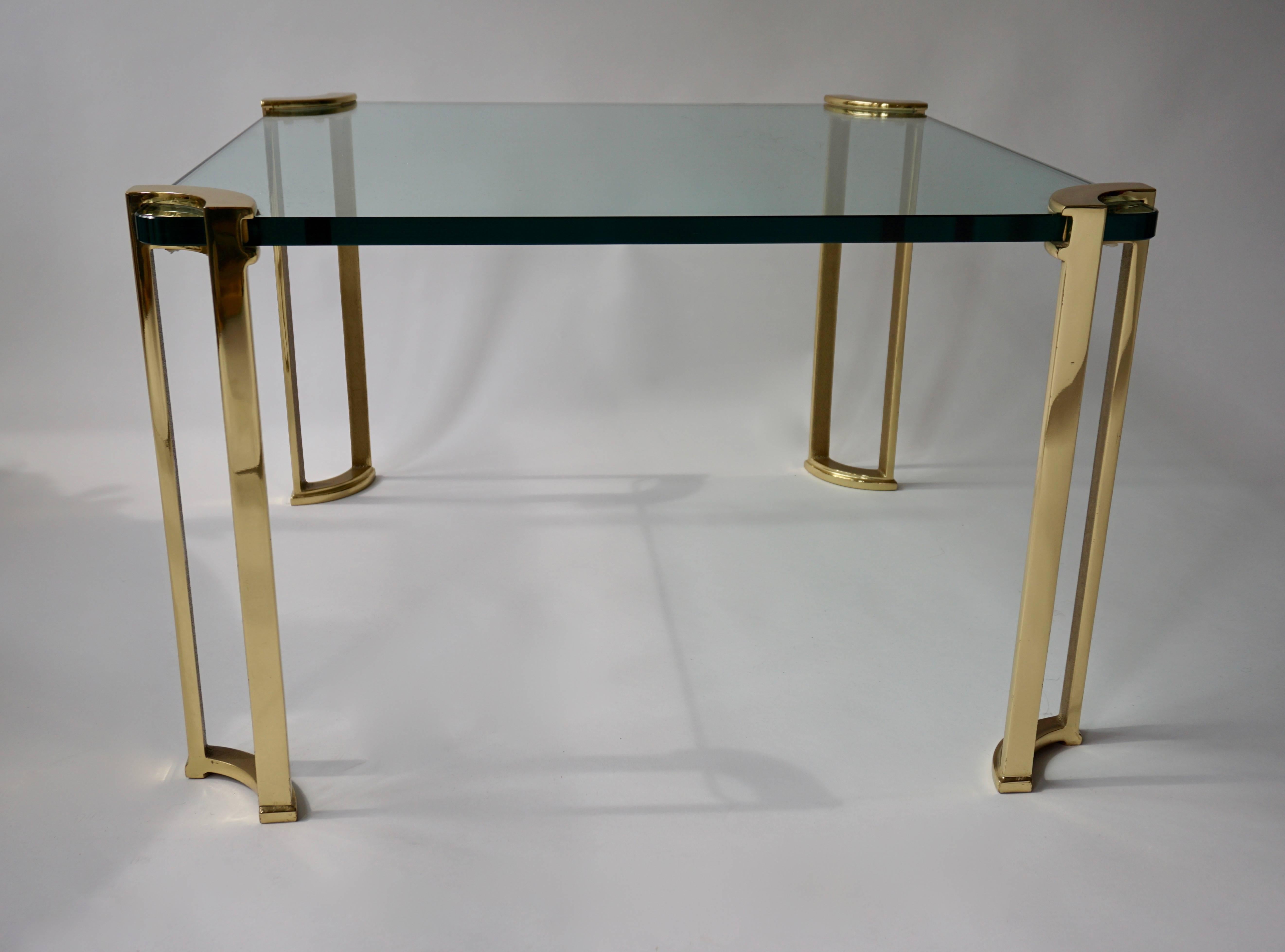 Italian Coffee Table in Bronze and Glass