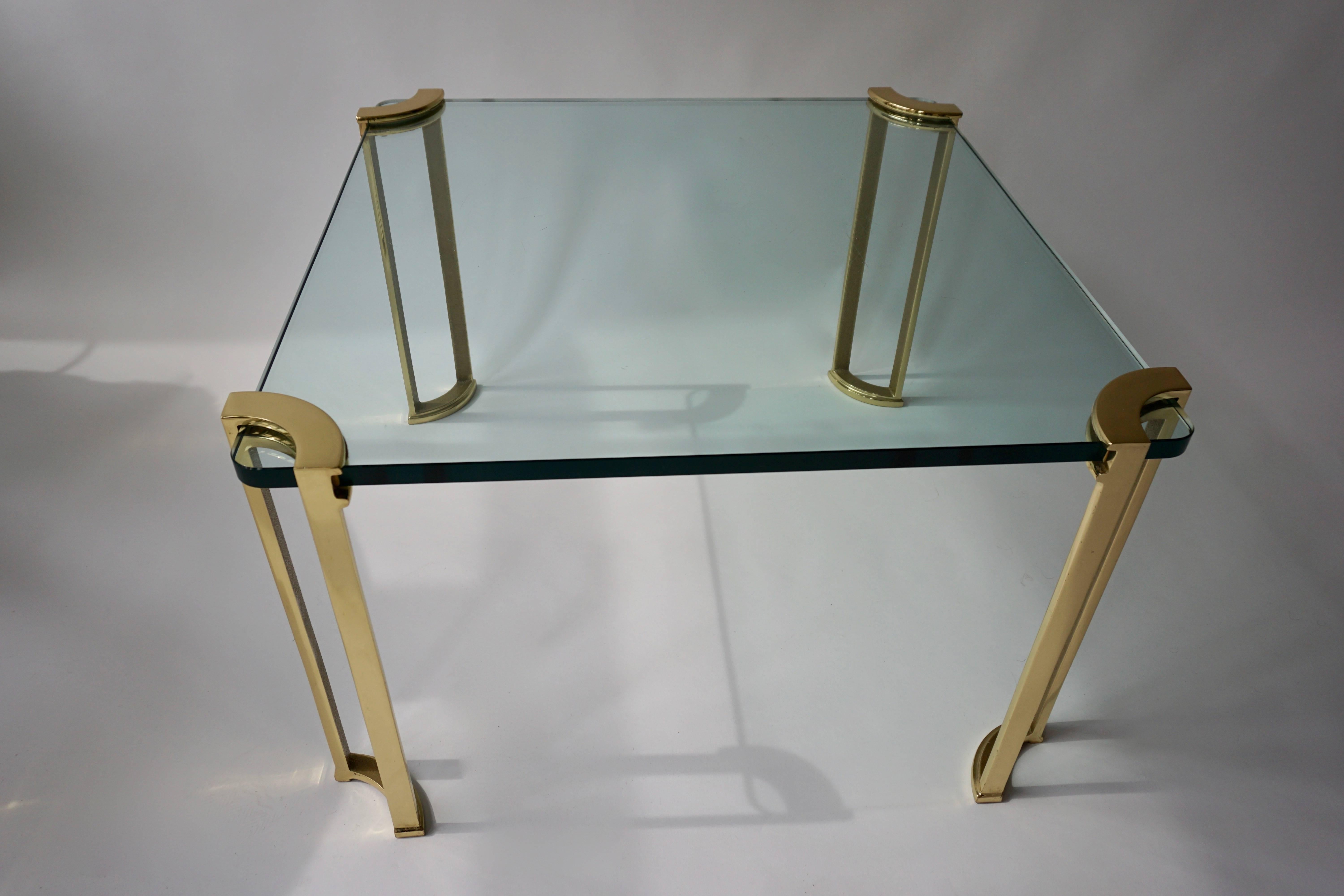 20th Century Coffee Table in Bronze and Glass