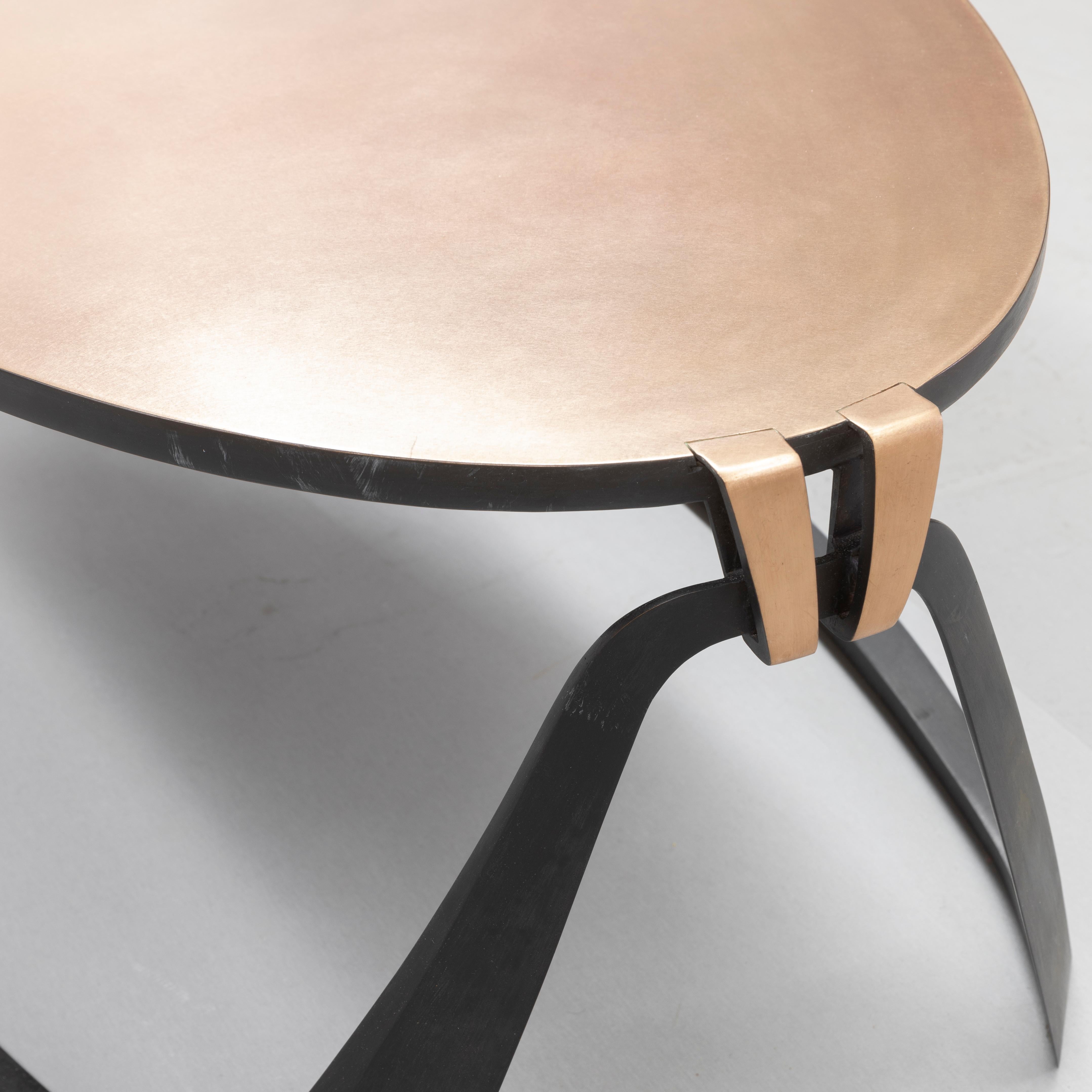 Bronze Table basse en bronze « Link » en vente
