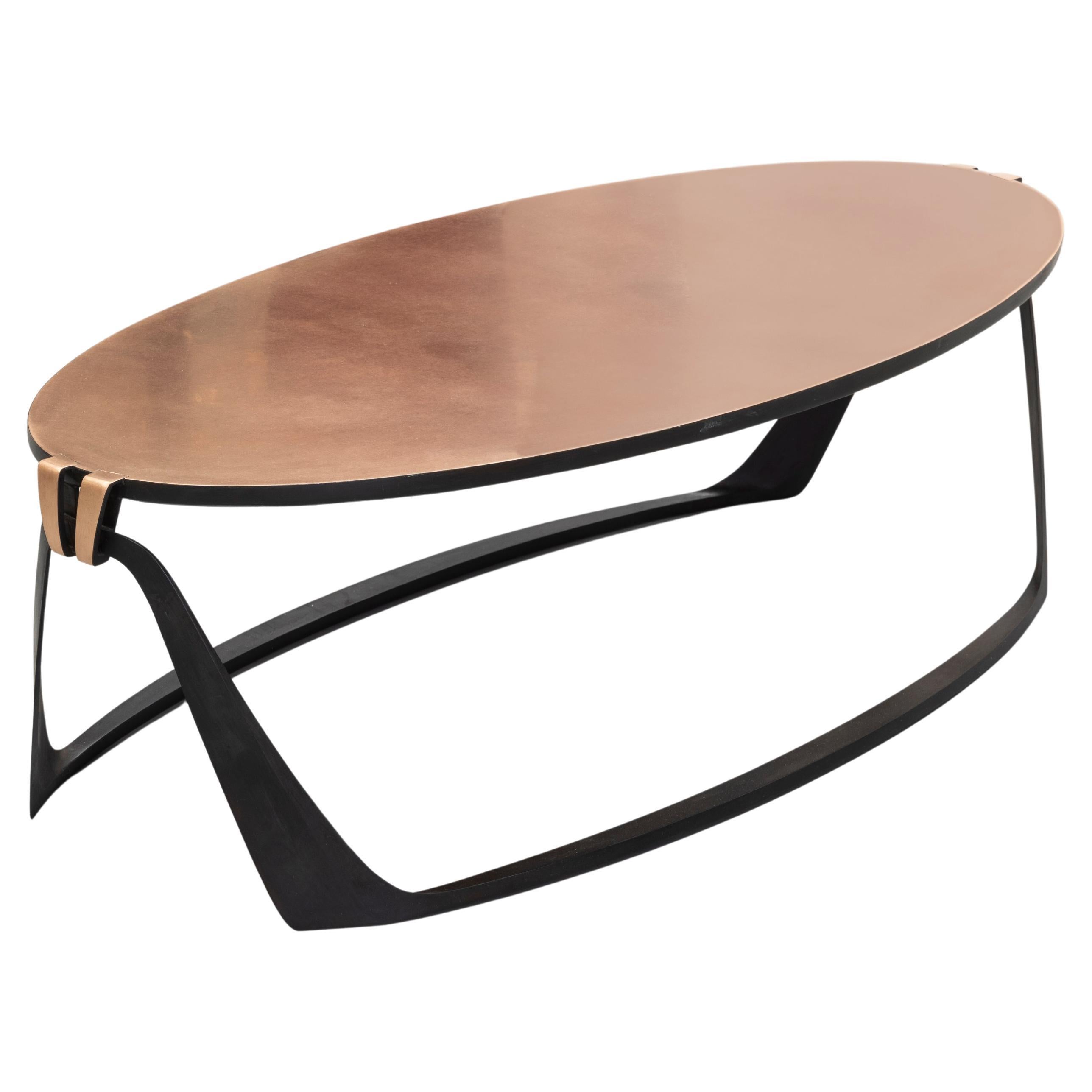 Coffee Table in Bronze " Link" For Sale