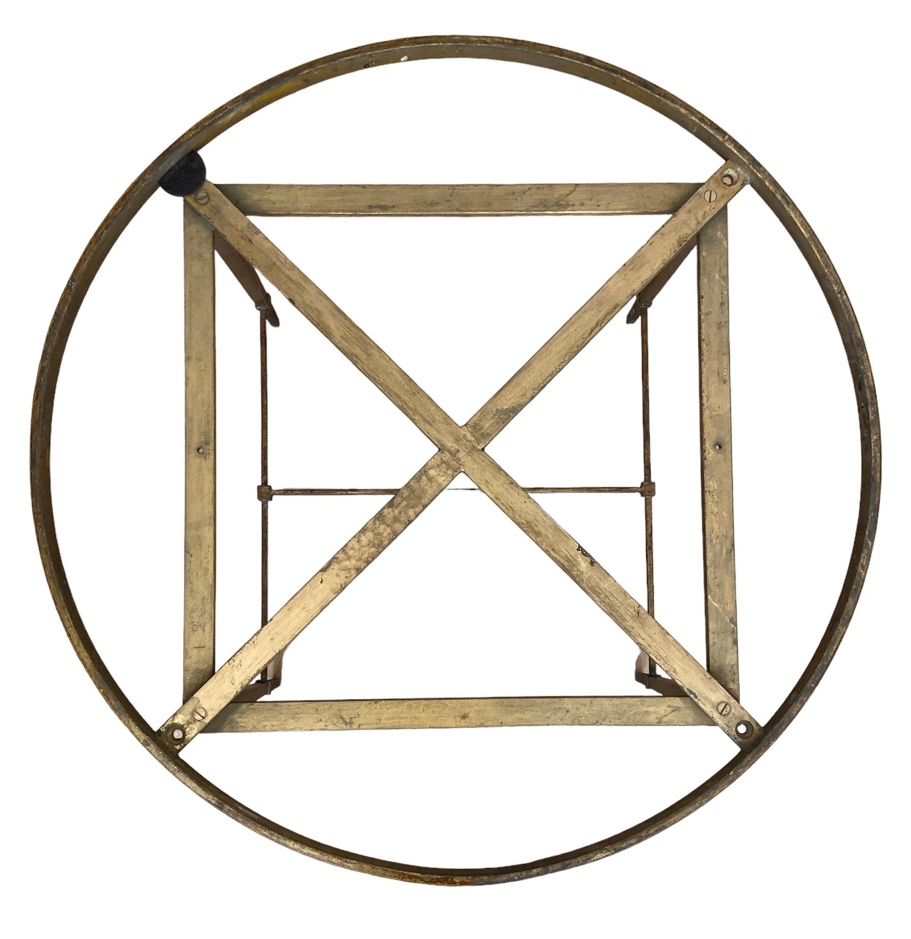 Coffee table in bronze with a painted marble top For Sale 2