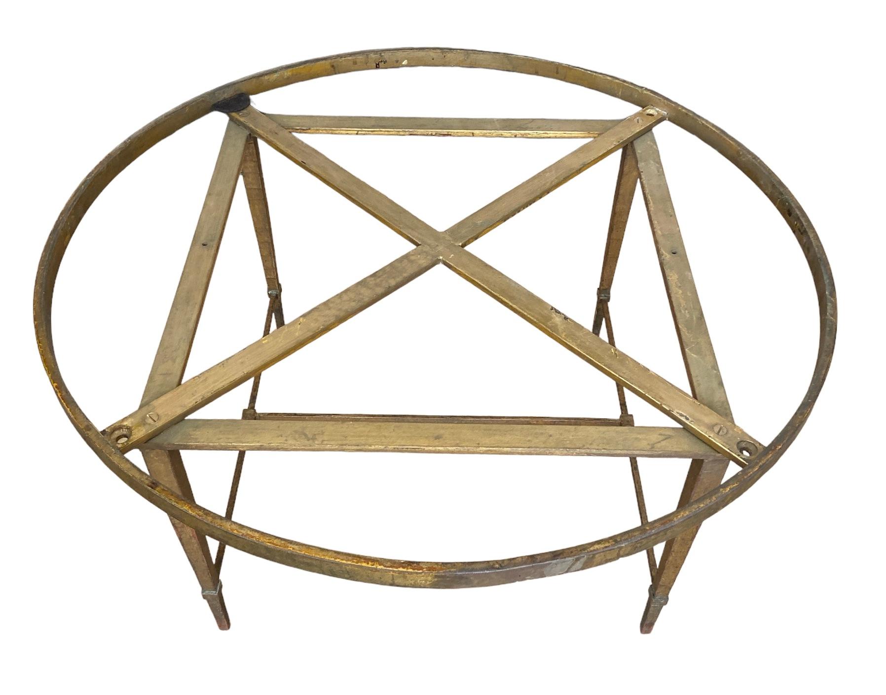 Coffee table in bronze with a painted marble top For Sale 3