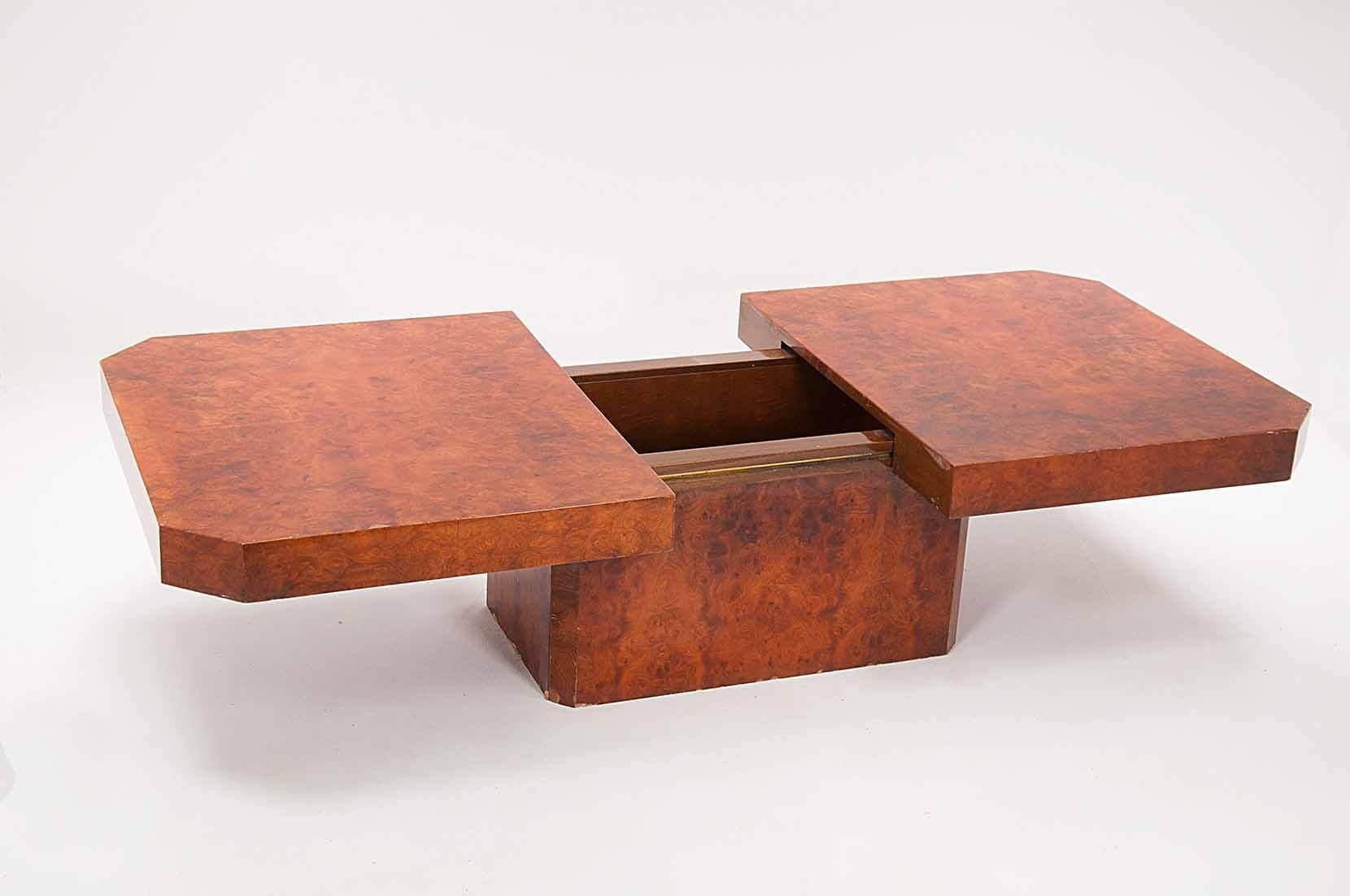 Coffee Table in Burl Wood, for Mario Sabot, Italy, 1970 2