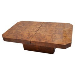 Coffee Table in Burl Wood, for Mario Sabot, Italy, 1970