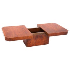Coffee Table in Burl Wood, for Mario Sabot, Italy, 1970