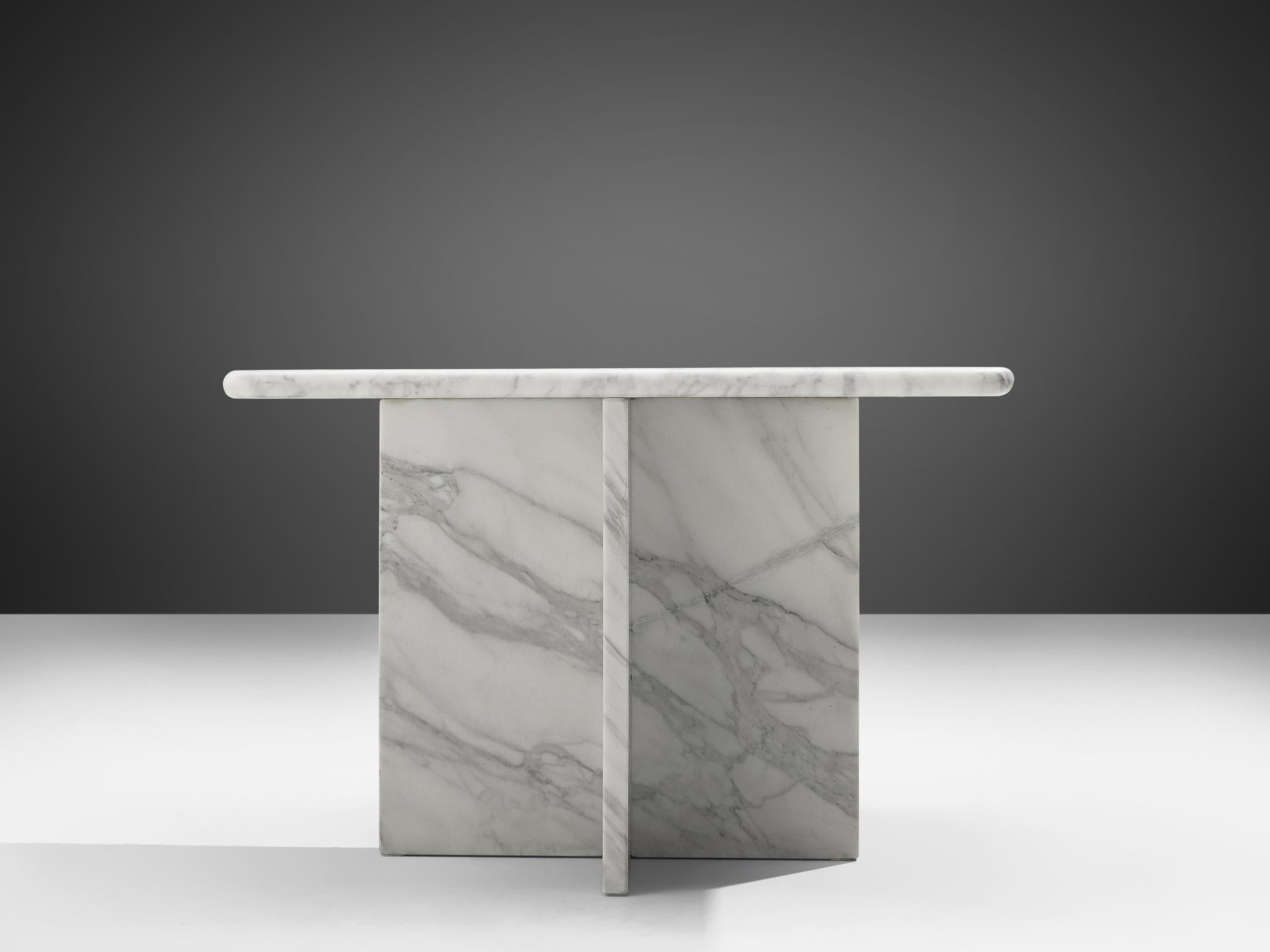 Coffee Table in Carrara Marble im Zustand „Gut“ in Waalwijk, NL