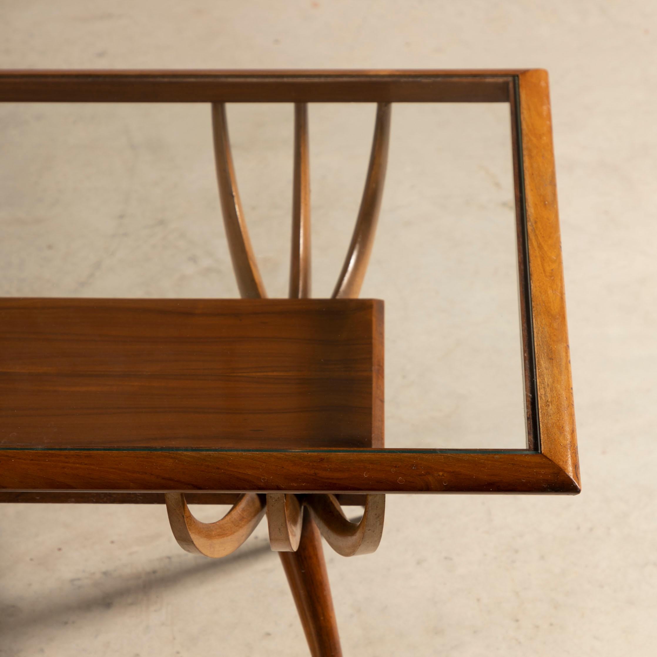 Brésilien Table basse en bois de Caviuna, Giuseppe Scapinelli, brésilien moderne du milieu du siècle dernier en vente
