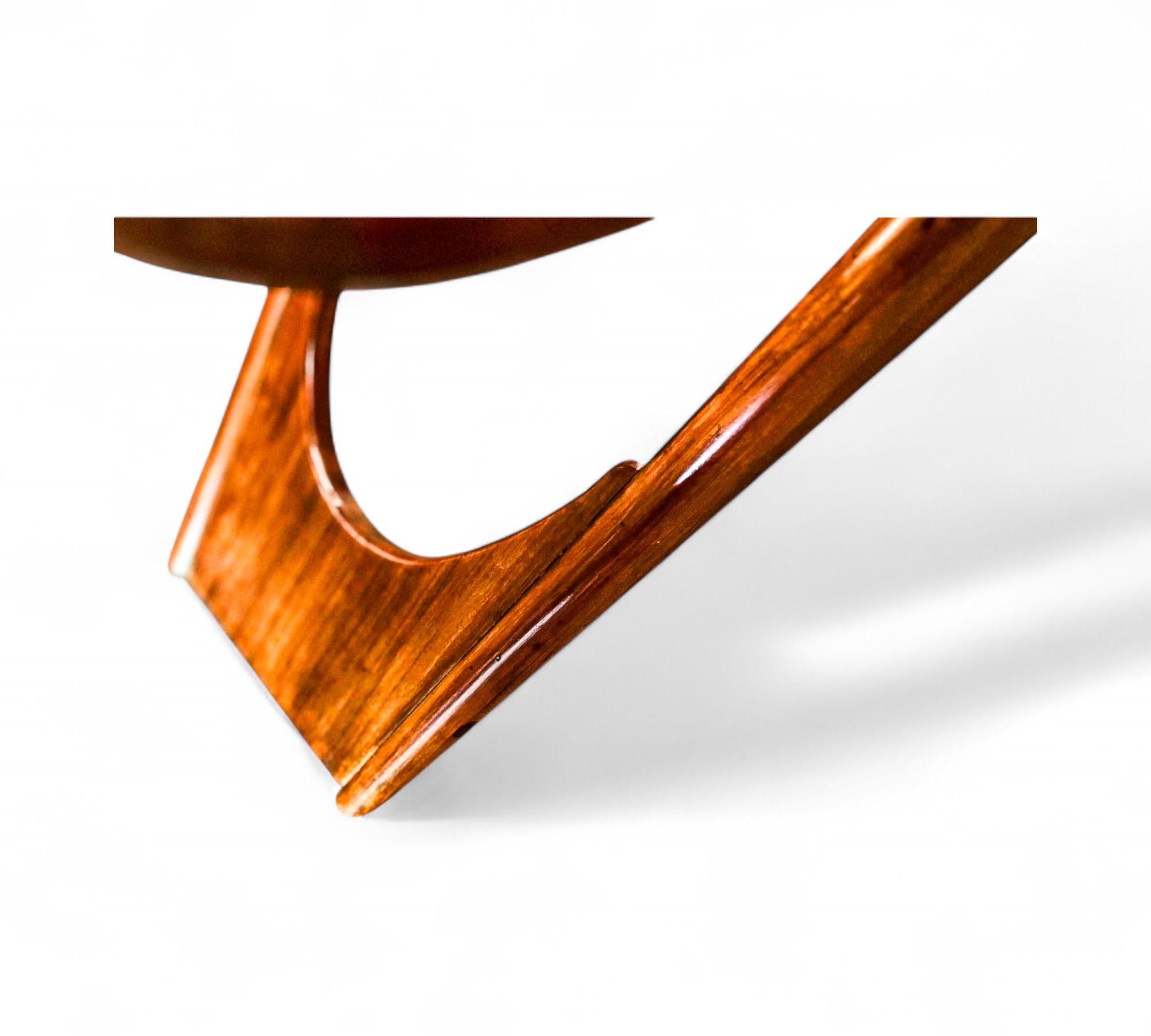Tavolino da caffè in Wood Wood e vetro di Pierre Weckxx, 1950 ca. in vendita 3