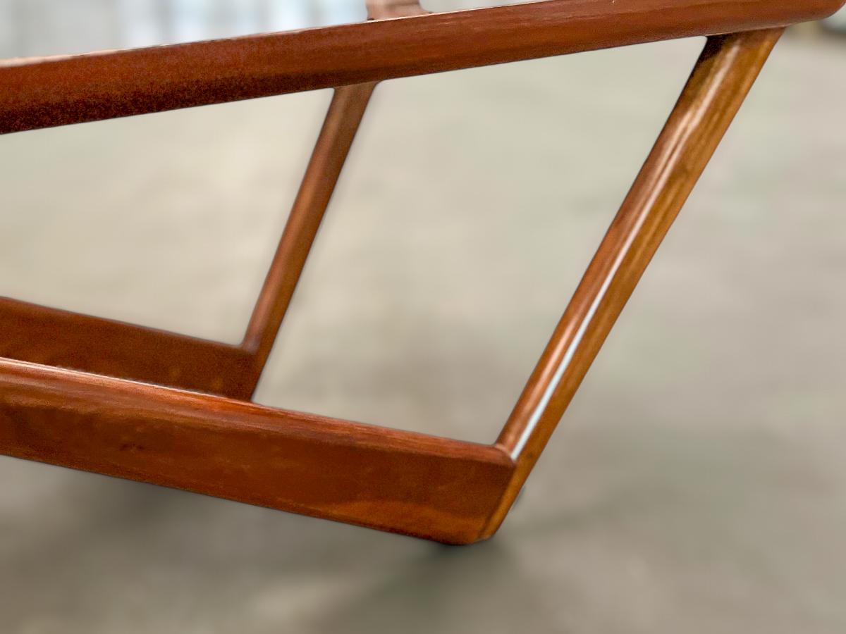 Coffee Table in Caviuna Wood & Glass by Pierre Weckxx, c. 1950s For Sale 6