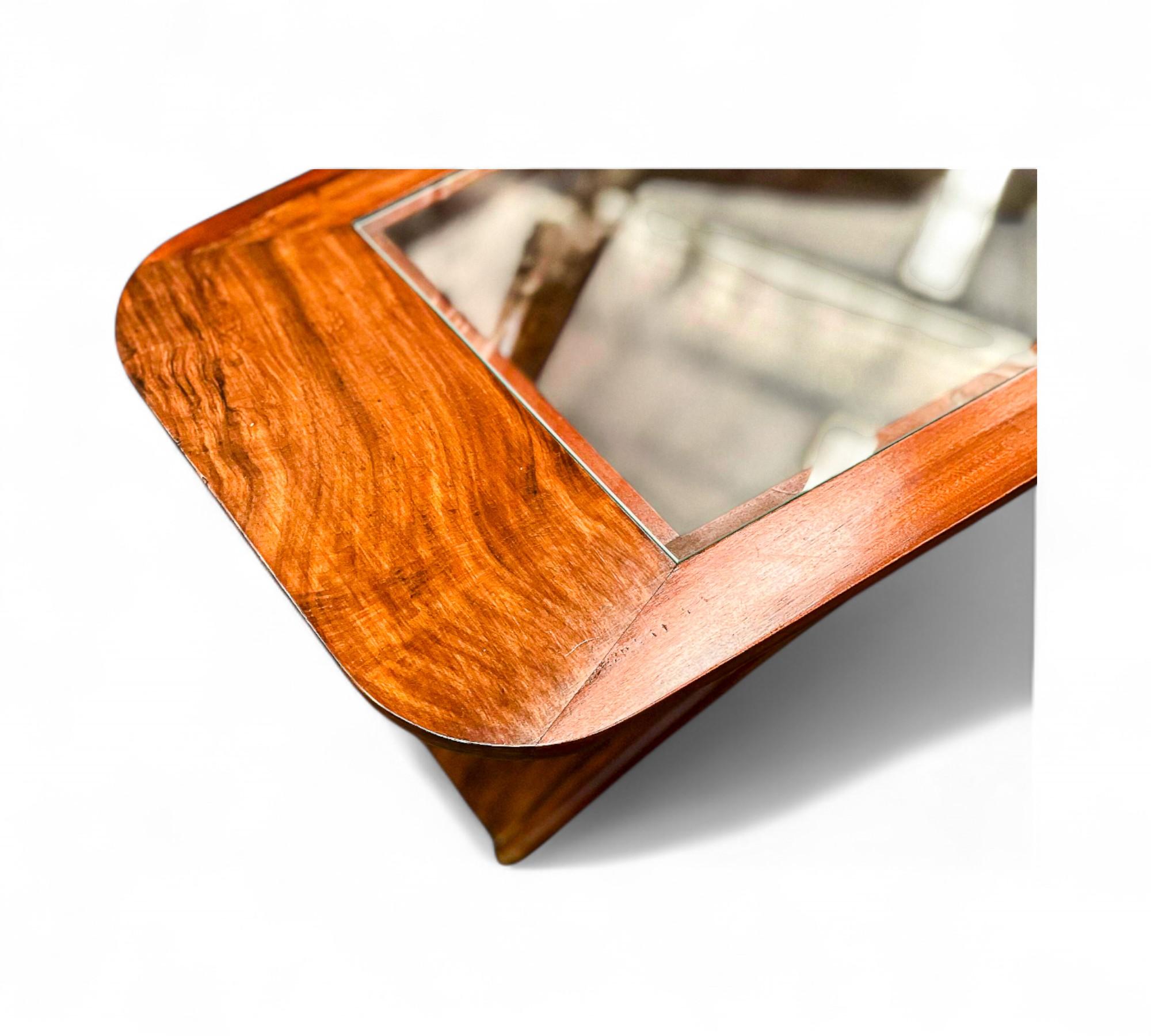 Tavolino da caffè in Wood Wood e vetro di Pierre Weckxx, 1950 ca. in vendita 5