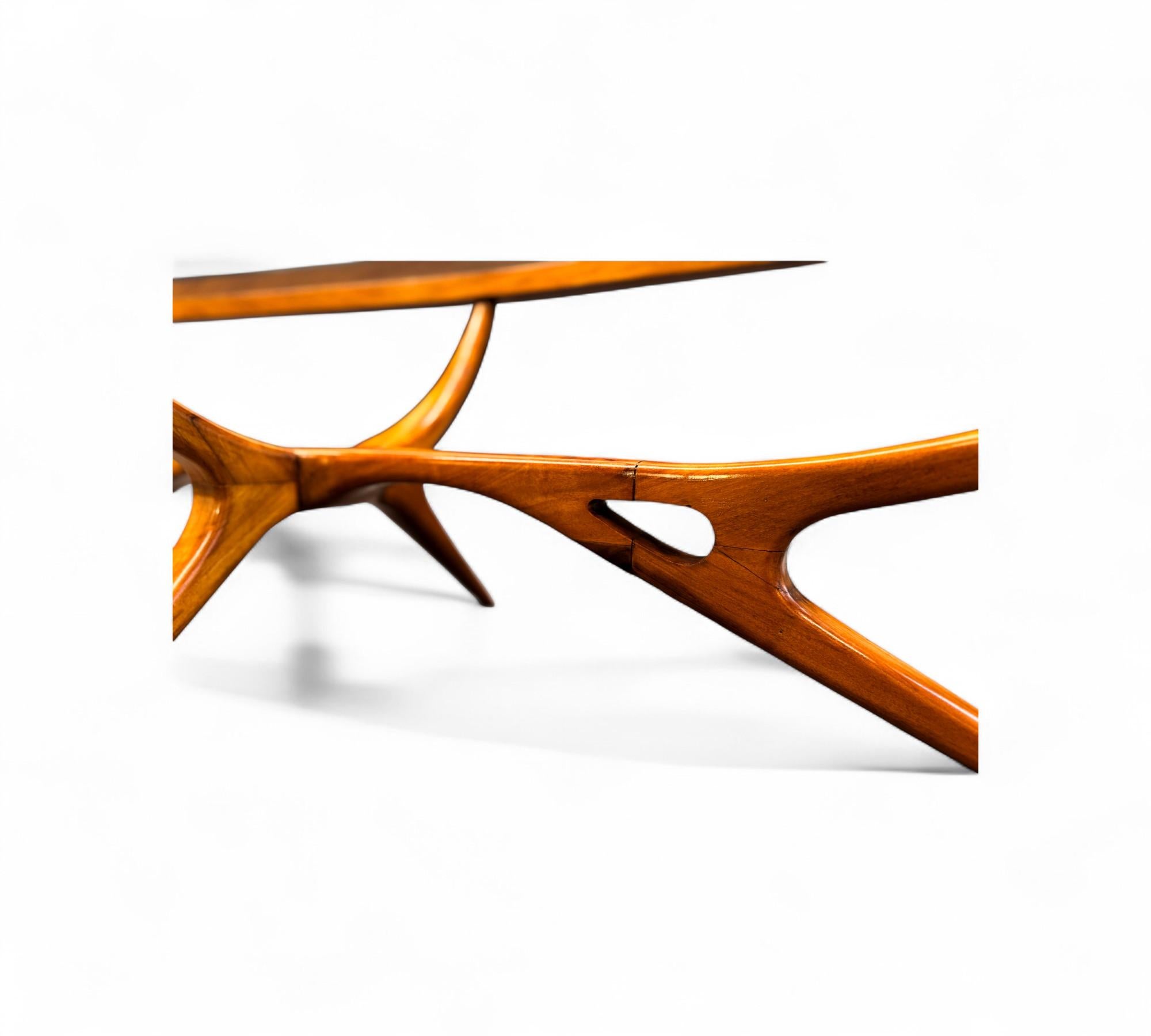 Tavolino in legno e vetro di Caviuna, Giuseppe Scapinelli, 1950 - Lotto 655 in vendita 5