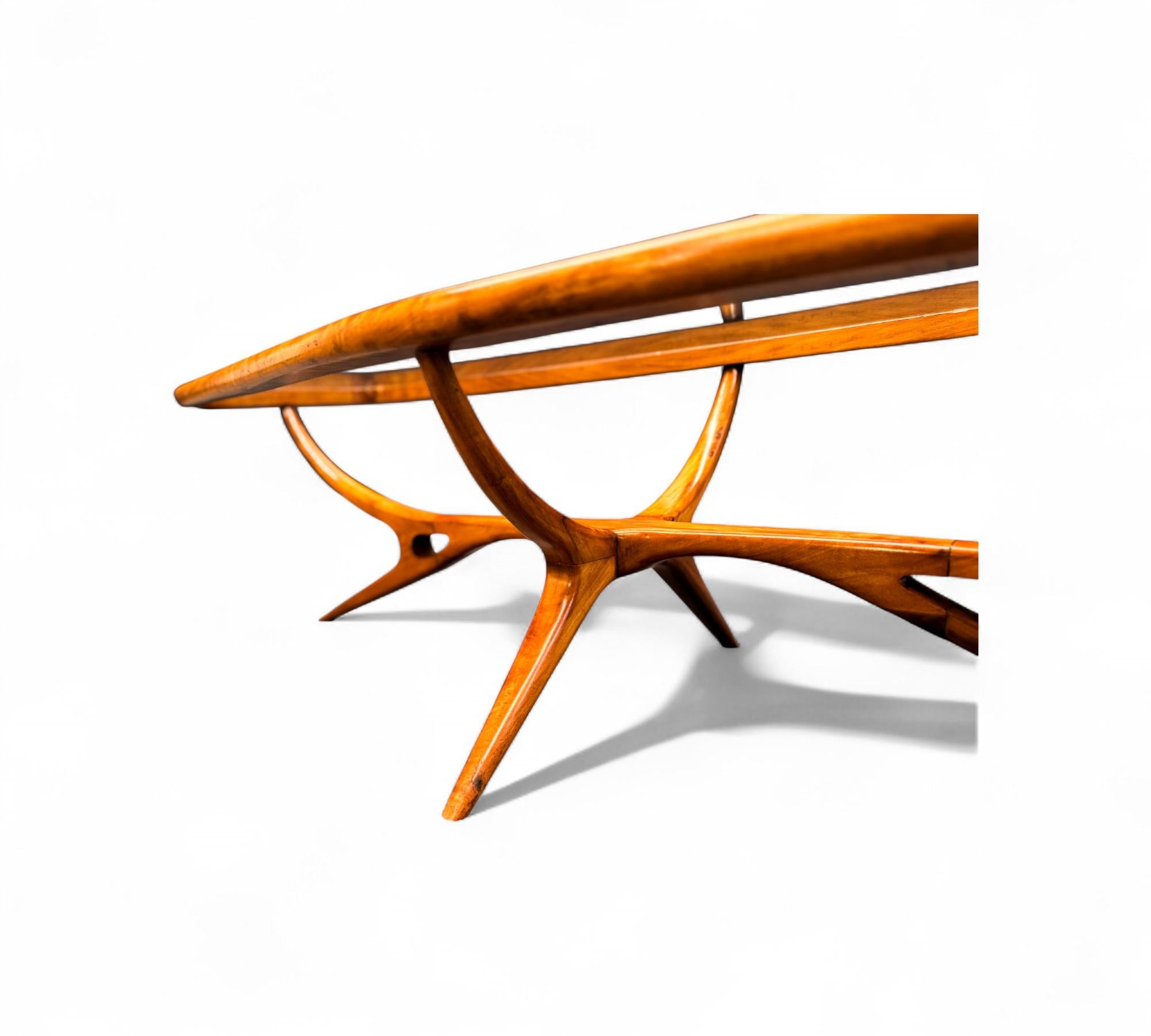 Tavolino in legno e vetro di Caviuna, Giuseppe Scapinelli, 1950 - Lotto 655 in vendita 6