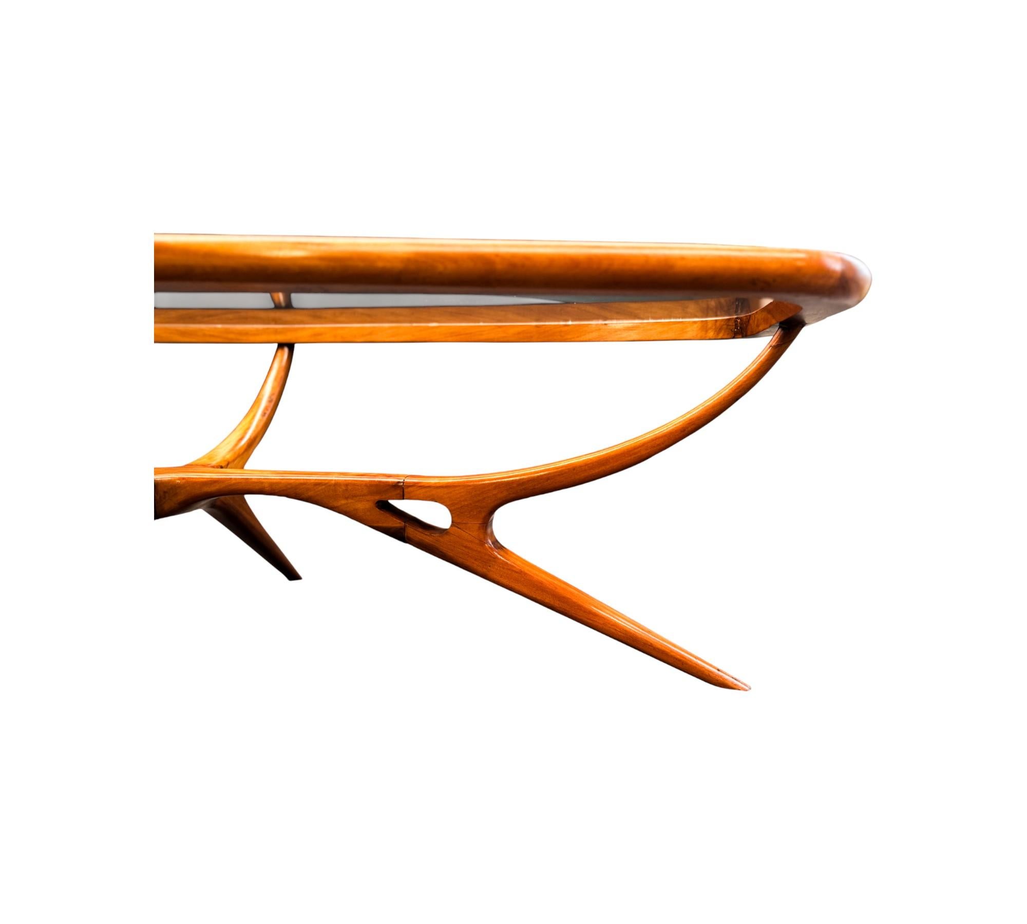 Tavolino in legno e vetro di Caviuna, Giuseppe Scapinelli, 1950 - Lotto 655 in vendita 7