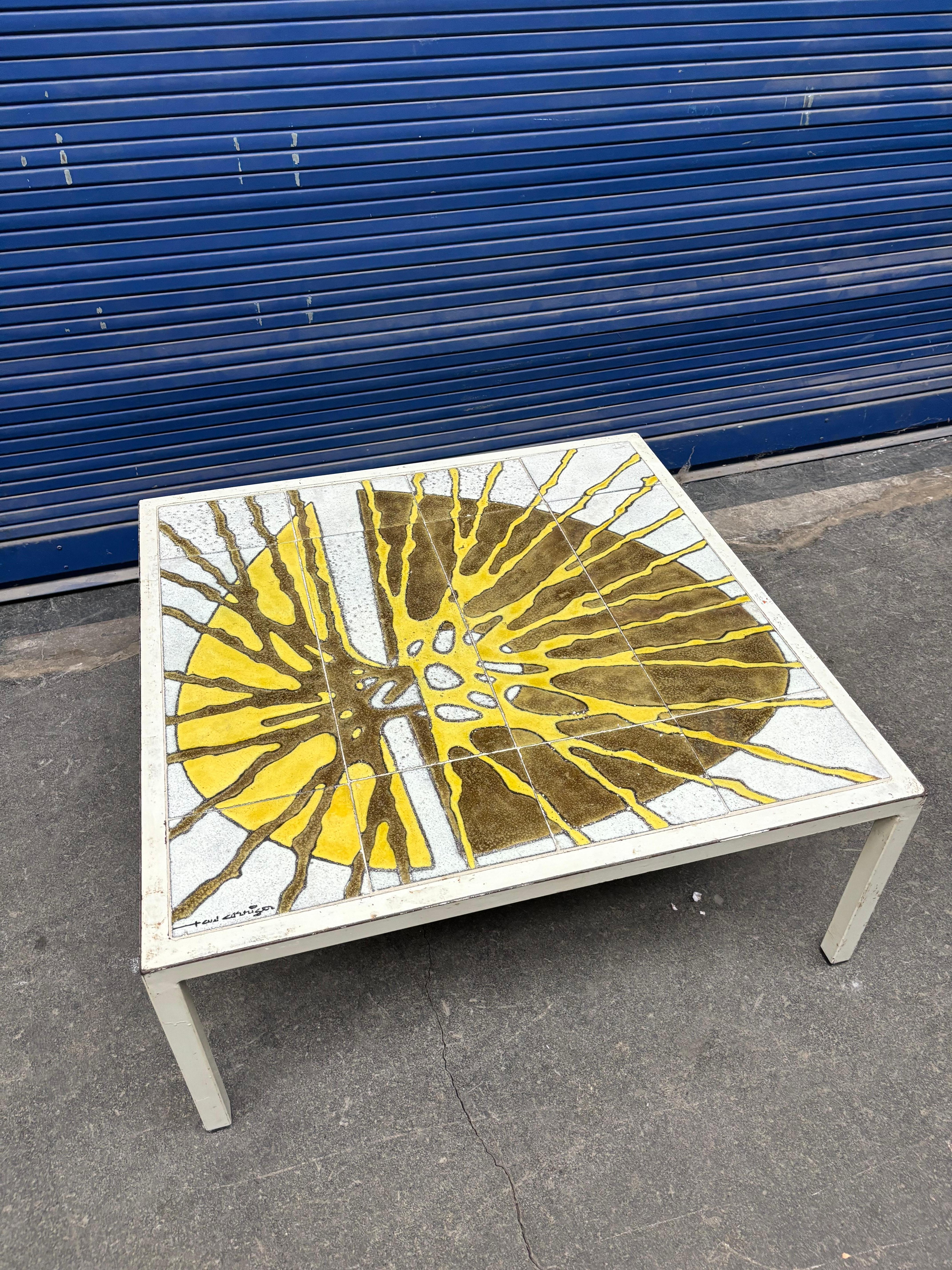 Tavolino in ceramica di Paul Corriger in vendita 3