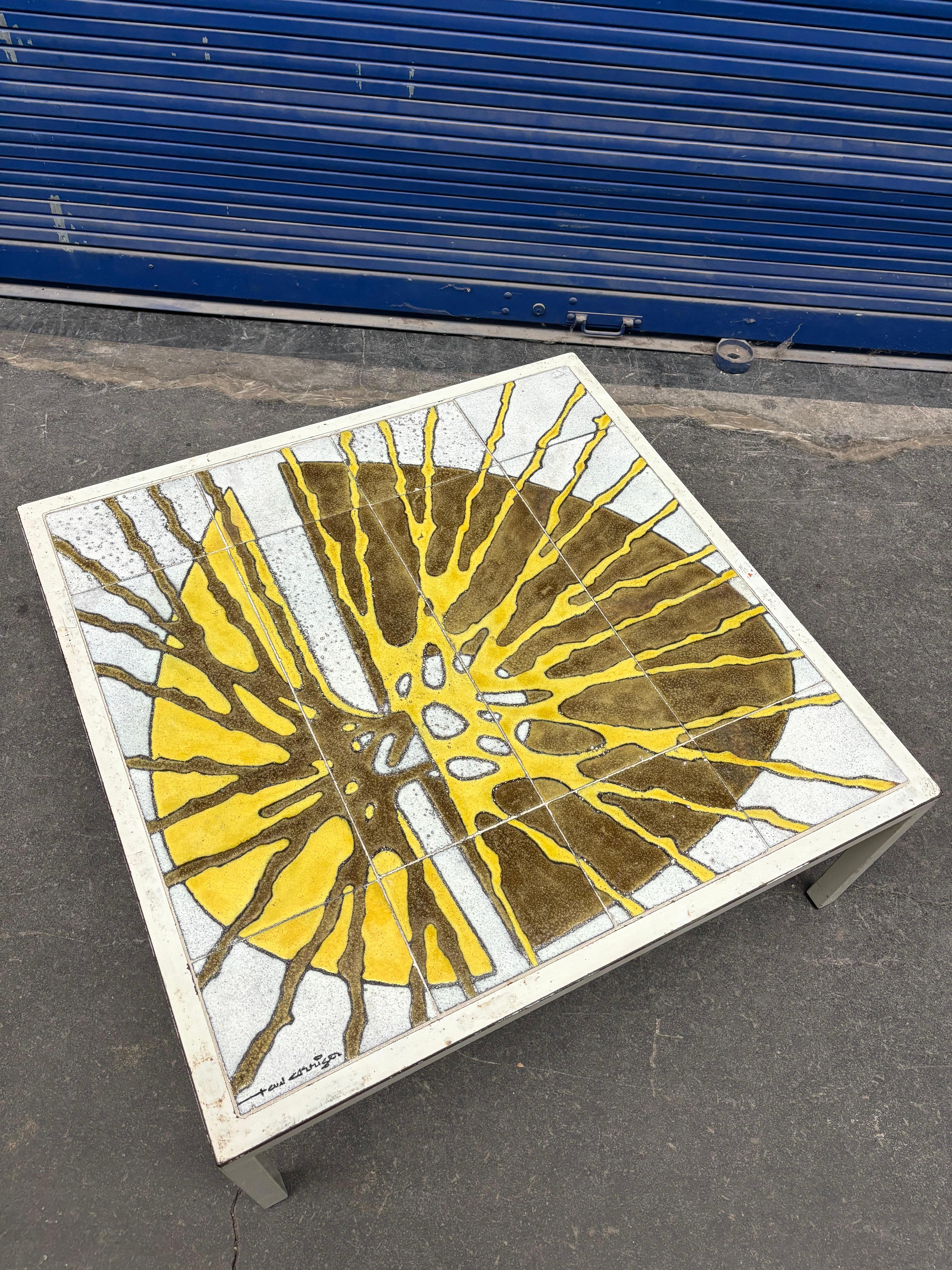 Tavolino in ceramica di Paul Corriger in vendita 2