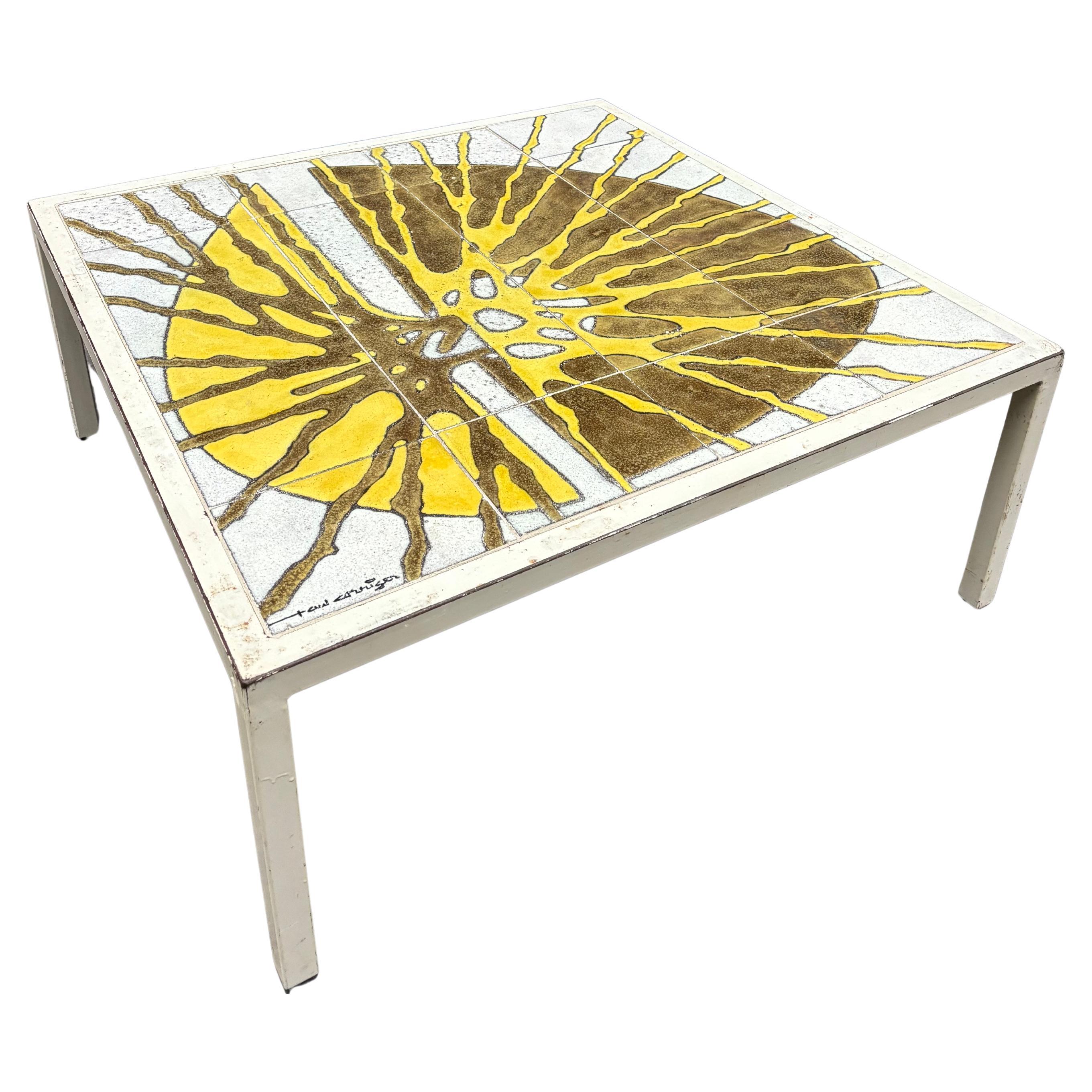 Tavolino in ceramica di Paul Corriger in vendita