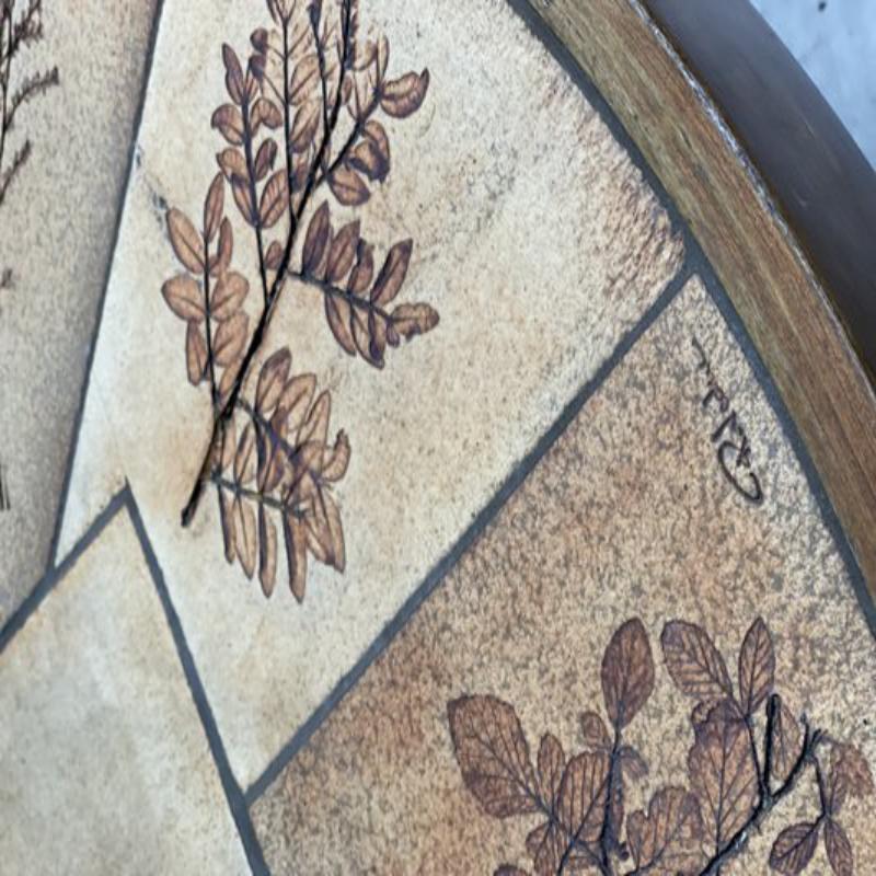 Coffee Table in Ceramic & Sandstone, Raymonde Leduc for Herbier Vallauris, 1960s For Sale 4