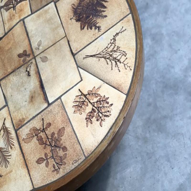 Coffee Table in Ceramic & Sandstone, Raymonde Leduc for Herbier Vallauris, 1960s For Sale 6