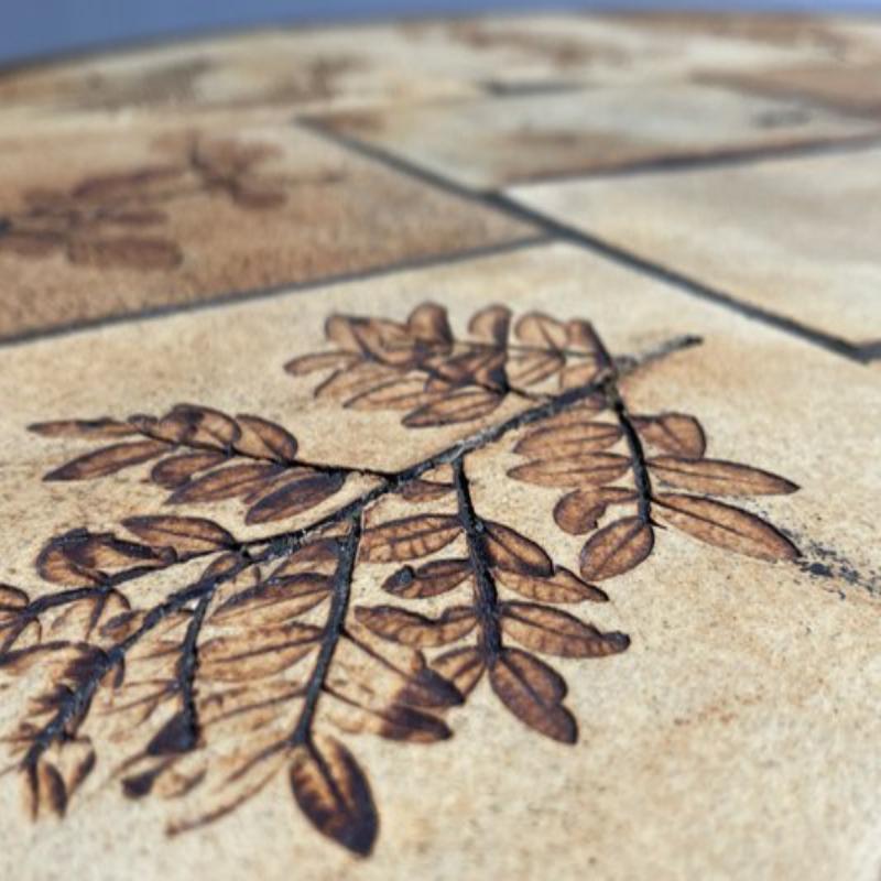 Coffee Table in Ceramic & Sandstone, Raymonde Leduc for Herbier Vallauris, 1960s For Sale 2