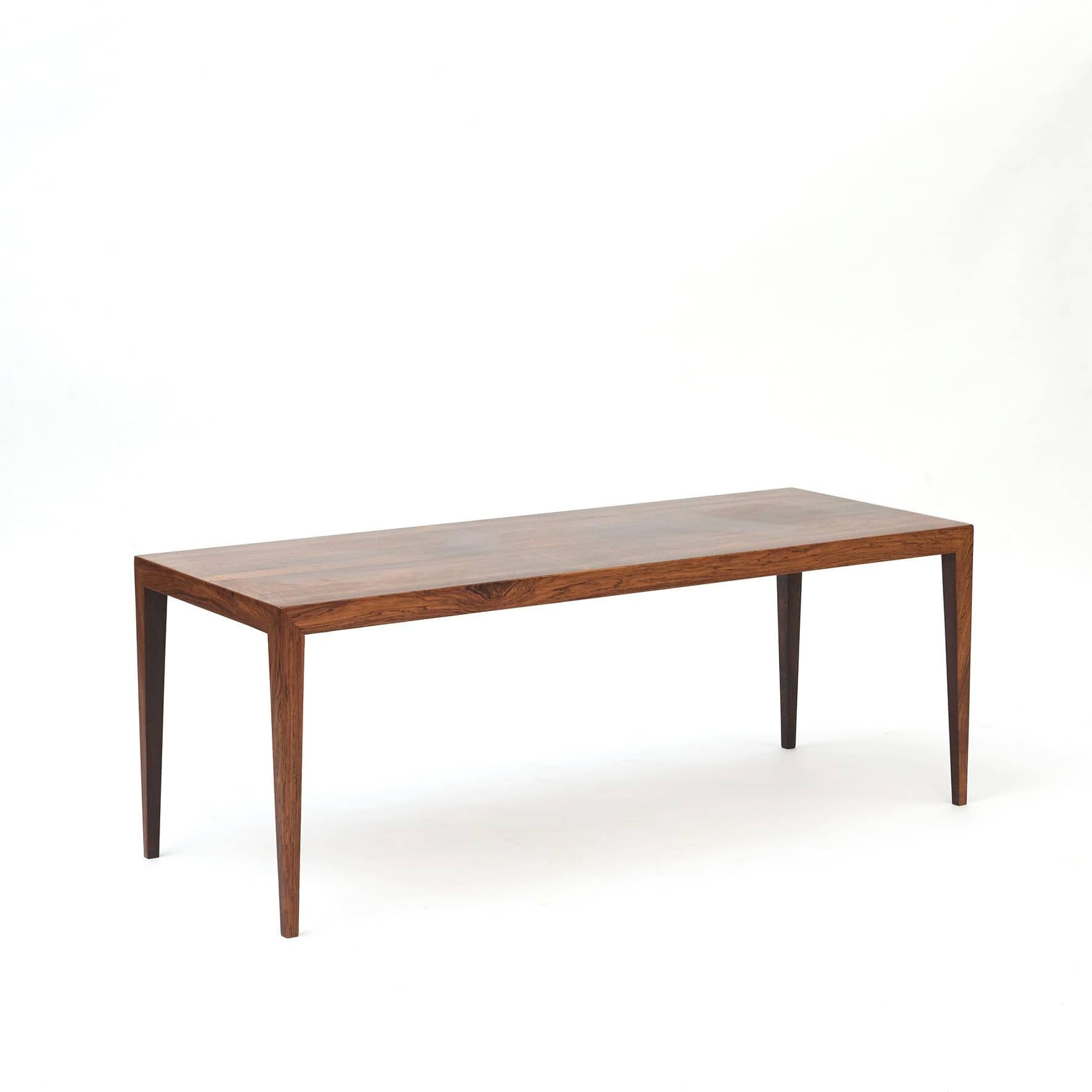 Rosewood coffee table by Severin Hansen for Haslev Mobelsnedkeri, Denmark, 1960s.

Original untouched and good condition.
 