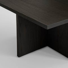 Coffee Table in Coffee Black Oak Contemporary Sculptural Design