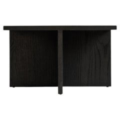 Couchtisch aus schwarzer Eiche im modernen, skulpturalen Design